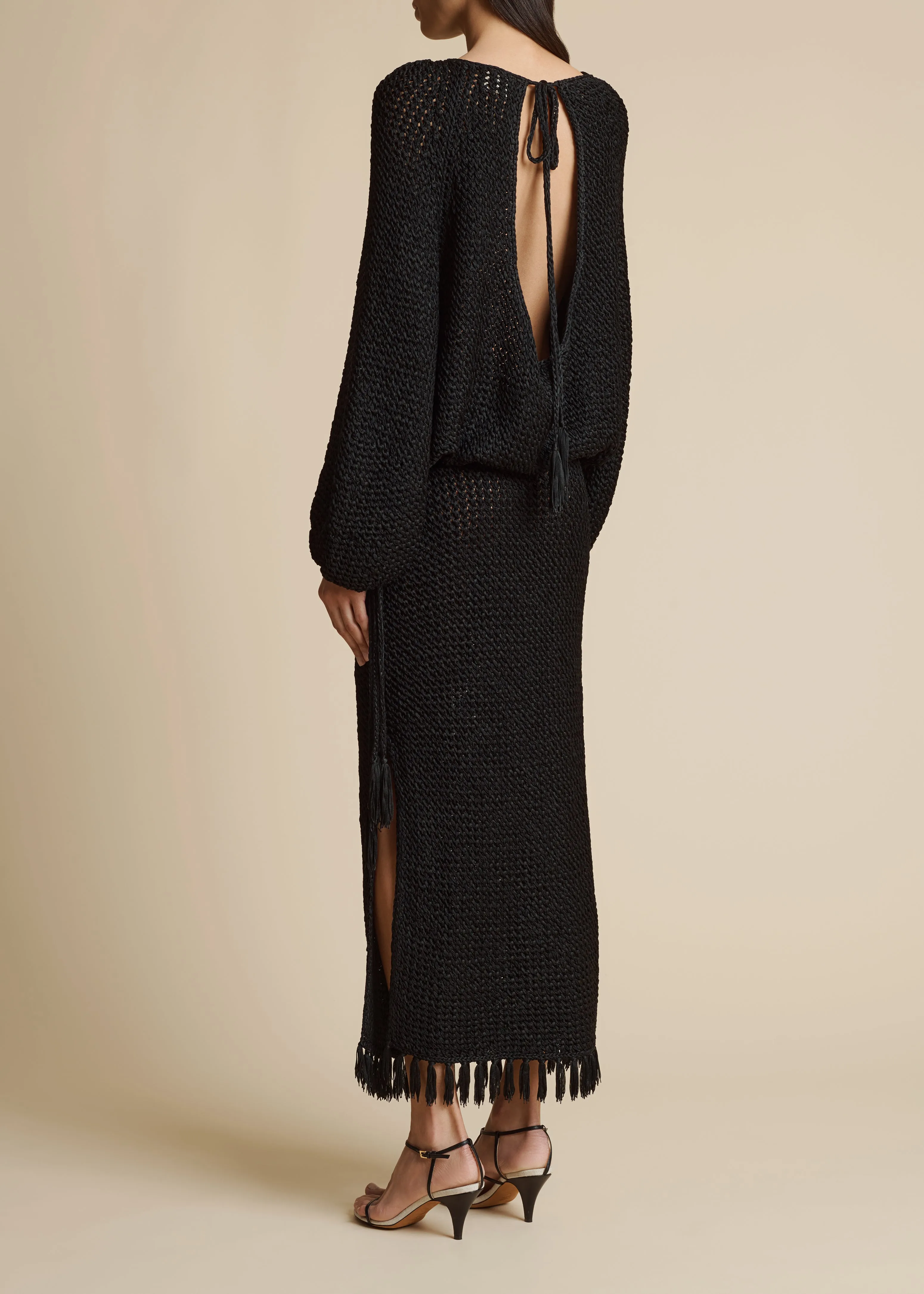 Reagan Dress in Black sold by KHAITE product image thumbnail 3