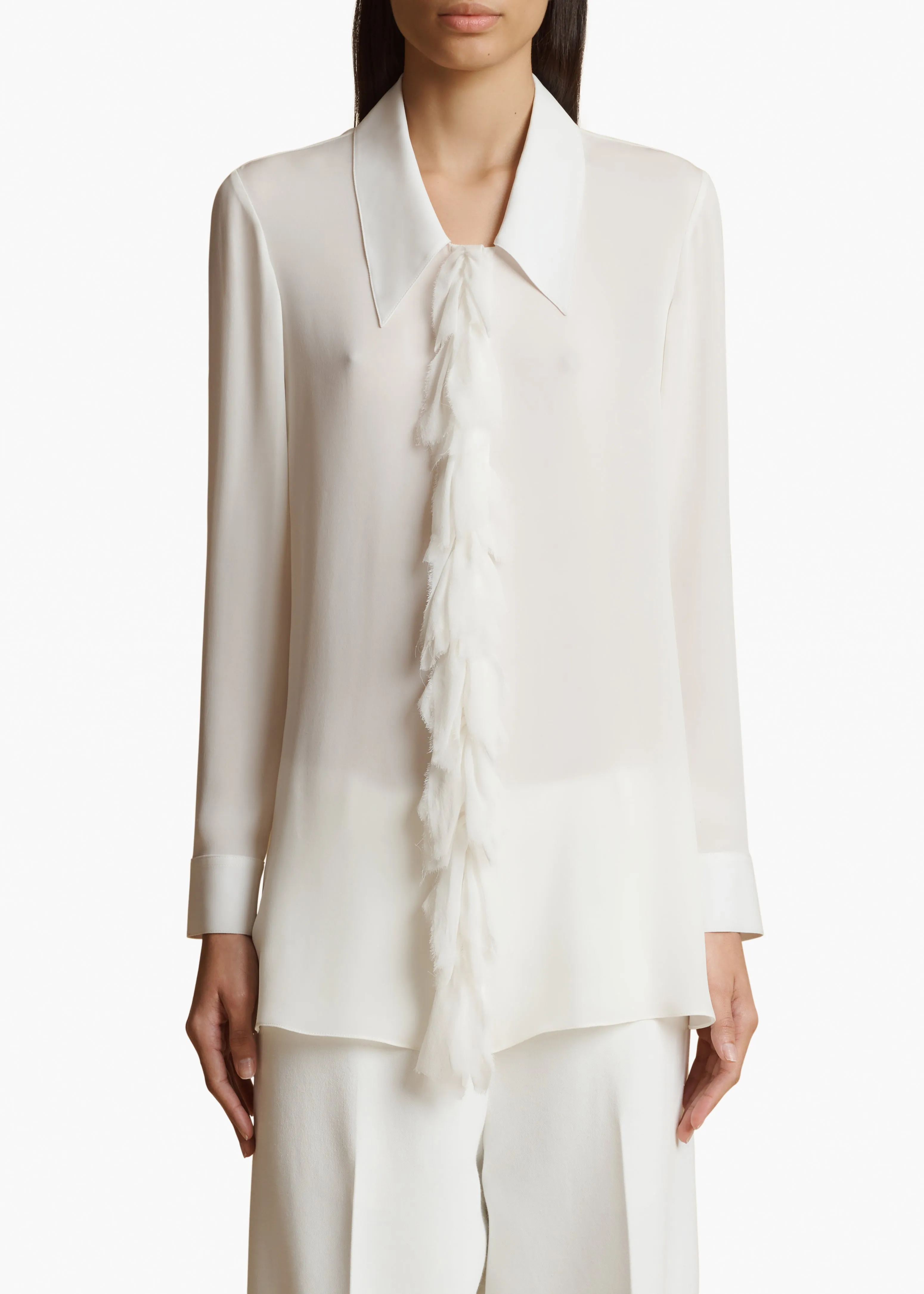 Luka Top in Cream sold by KHAITE product image thumbnail 3