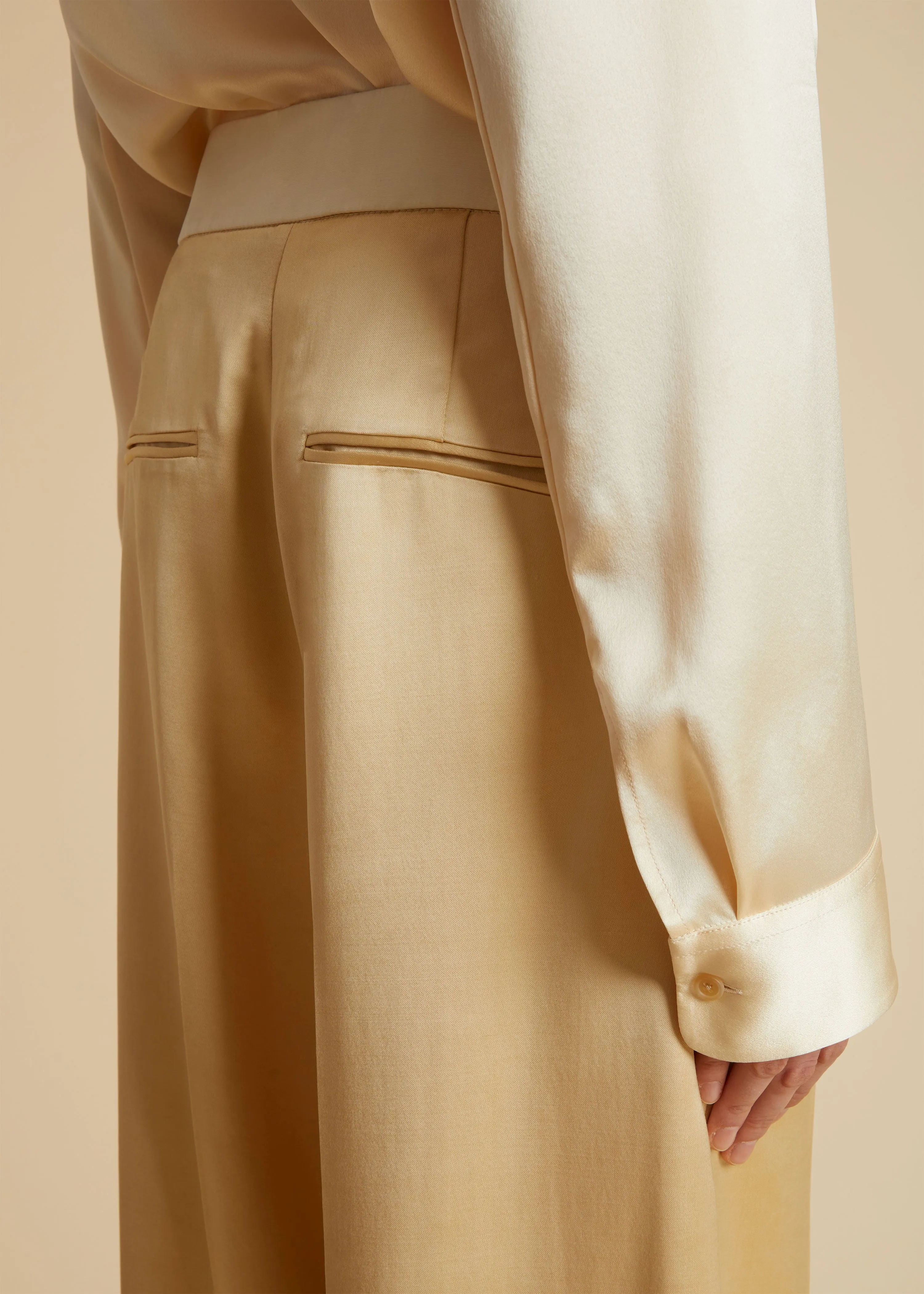 The Banton Pant in Bone sold by KHAITE product image thumbnail 4