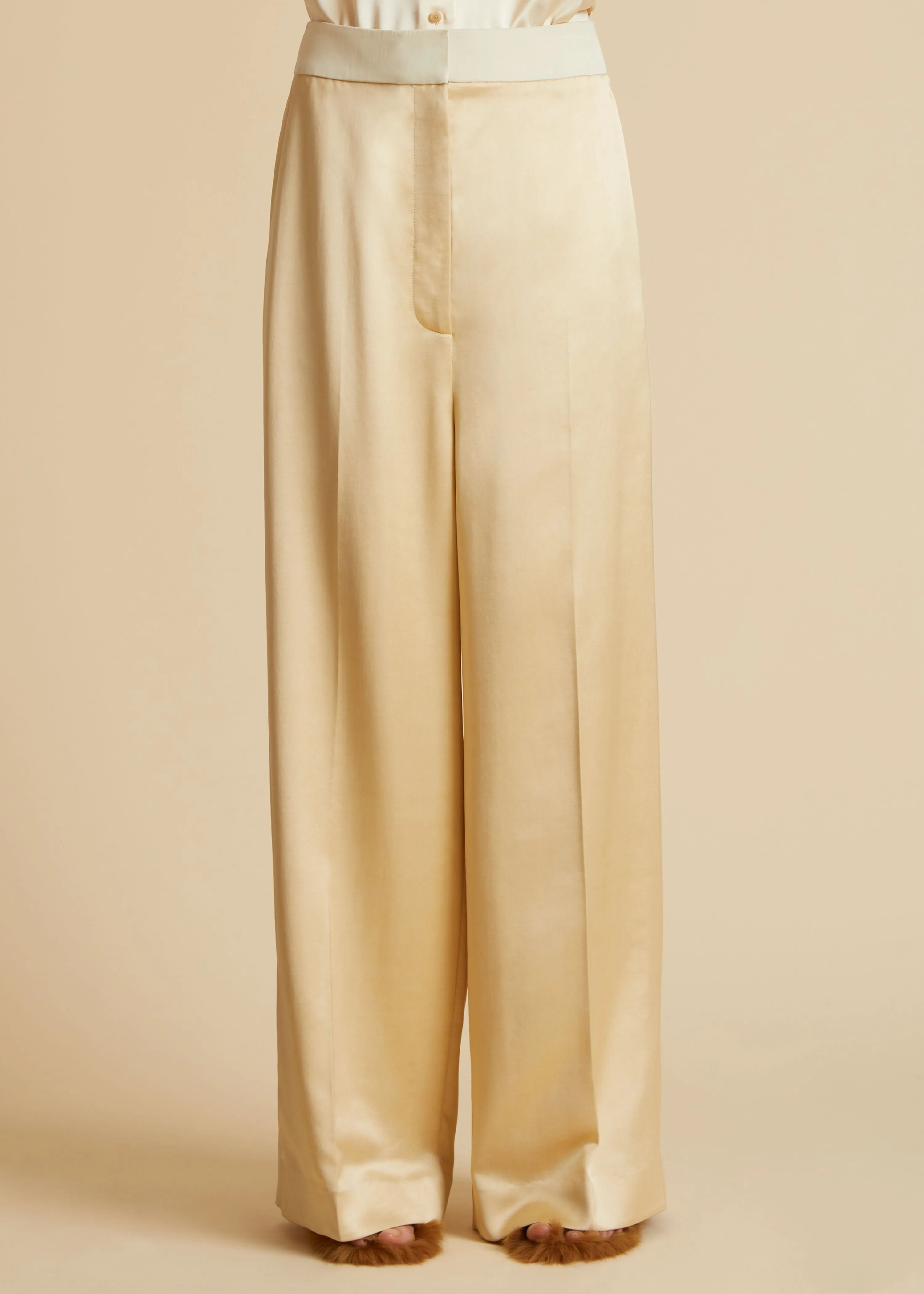 The Banton Pant in Bone sold by KHAITE product image thumbnail 2