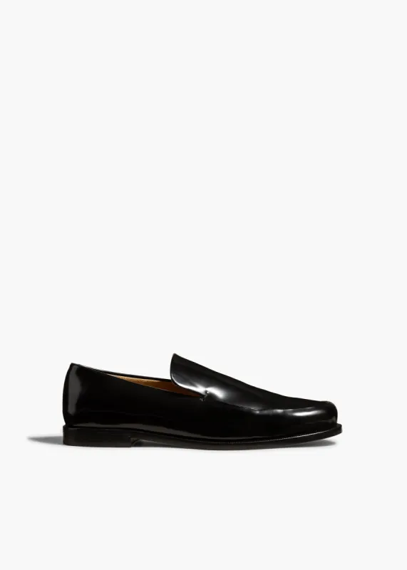 Alessio Loafer in Black Brushed Leather sold by KHAITE