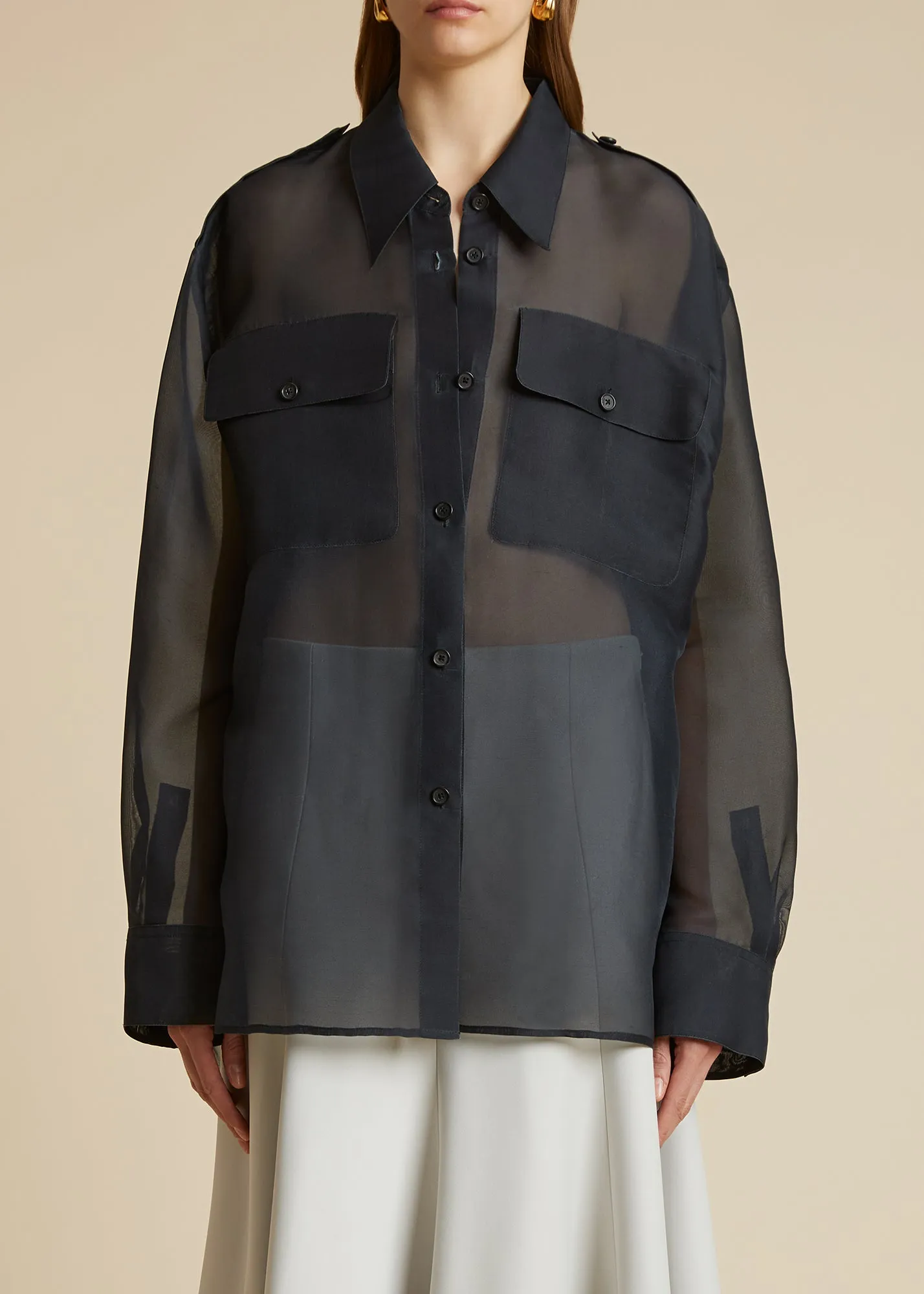 The Missa Top in Black sold by KHAITE