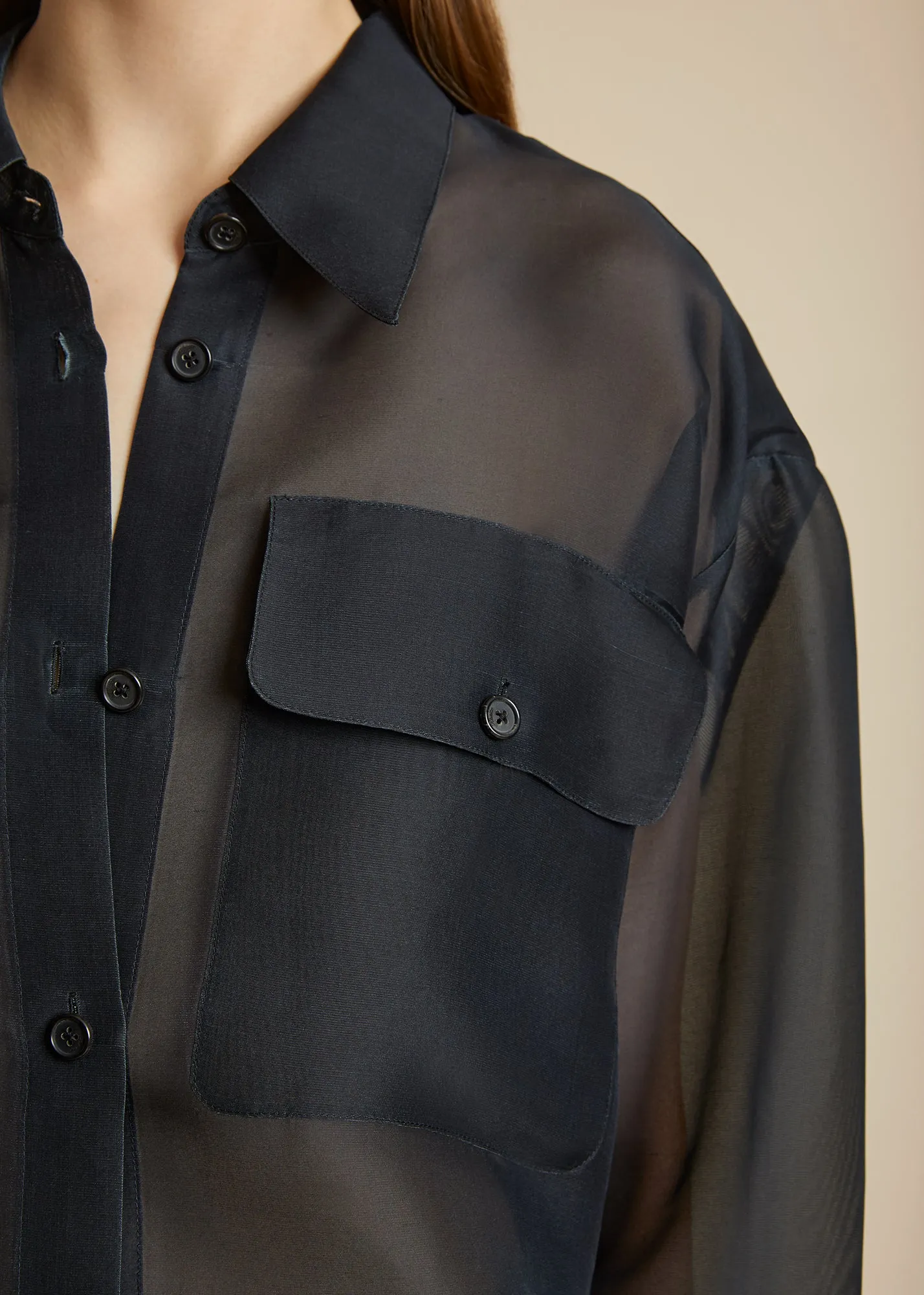 The Missa Top in Black sold by KHAITE product image thumbnail 4