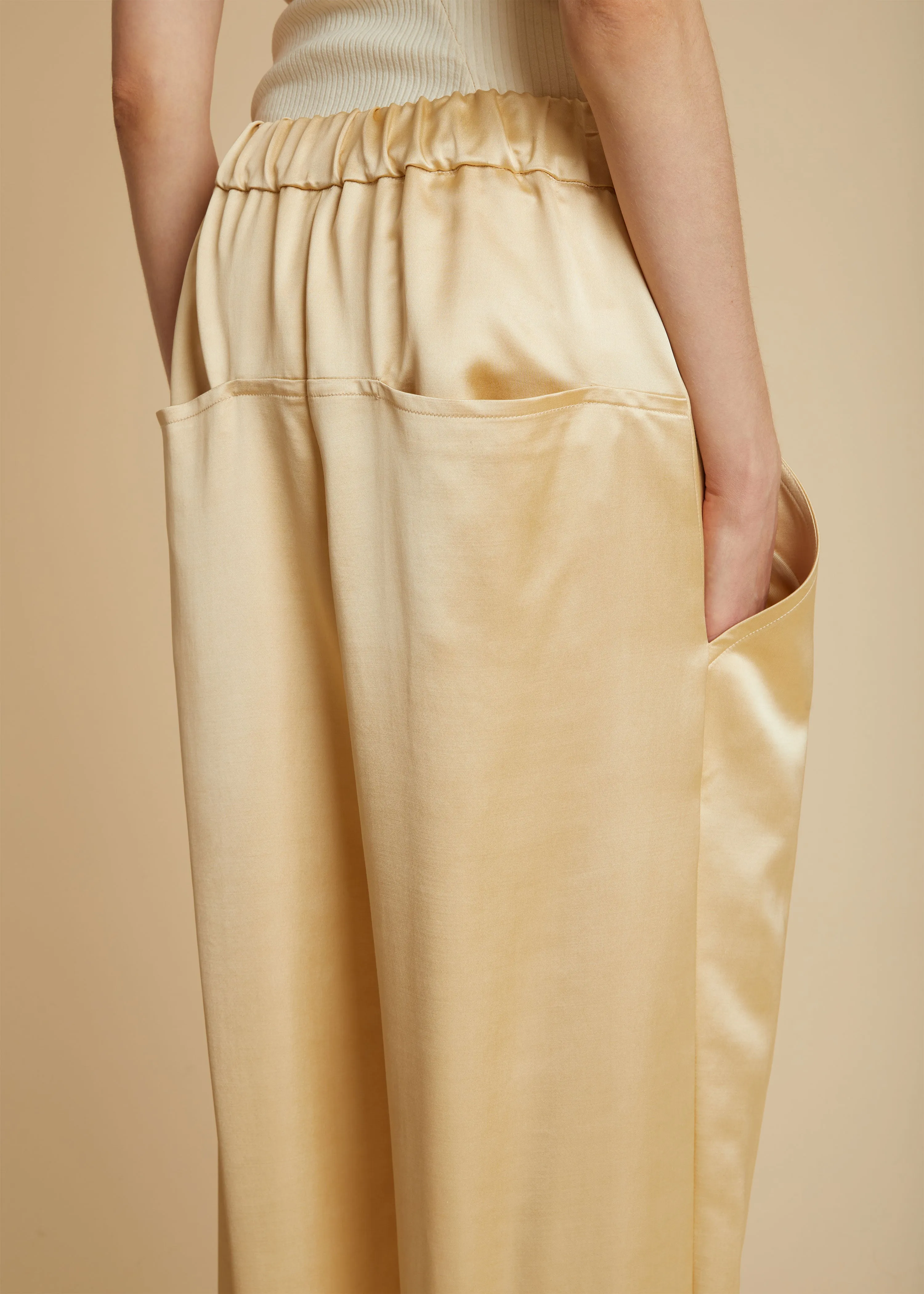 The Felton Pant in Bone sold by KHAITE product image thumbnail 4