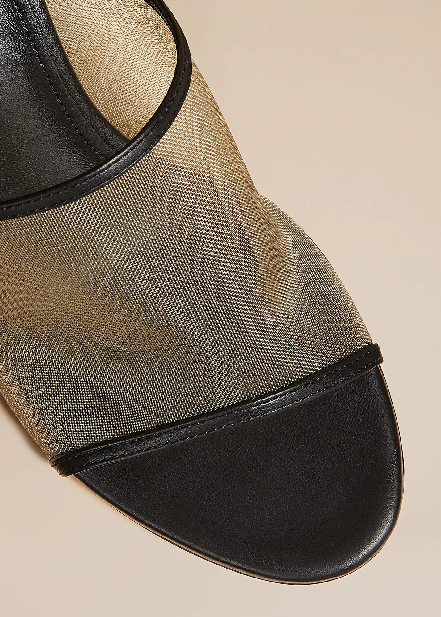 Marion Wedge Sandal in Beige Mesh sold by KHAITE product image thumbnail 4