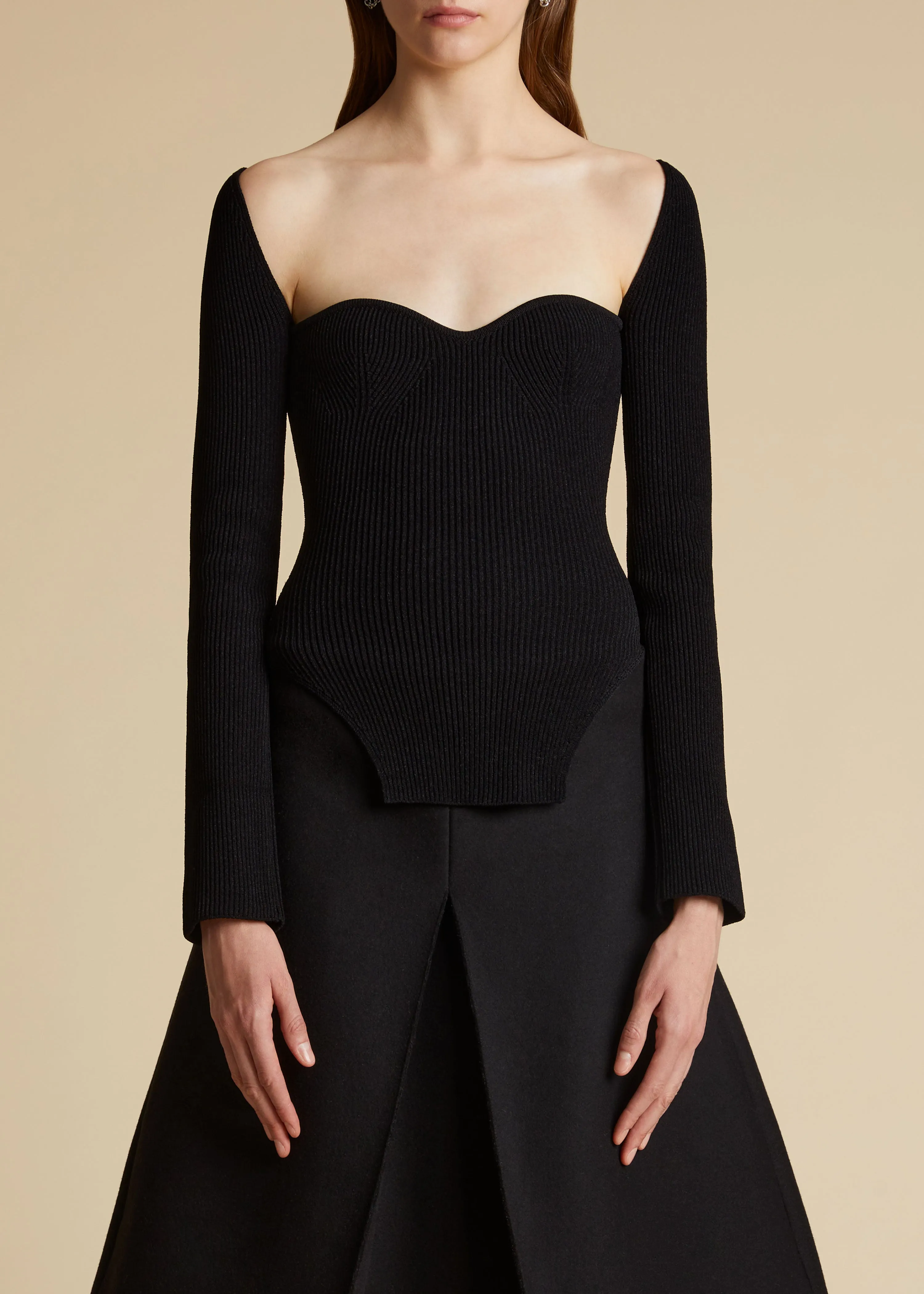 Maddy Top in Black sold by KHAITE product image thumbnail 2