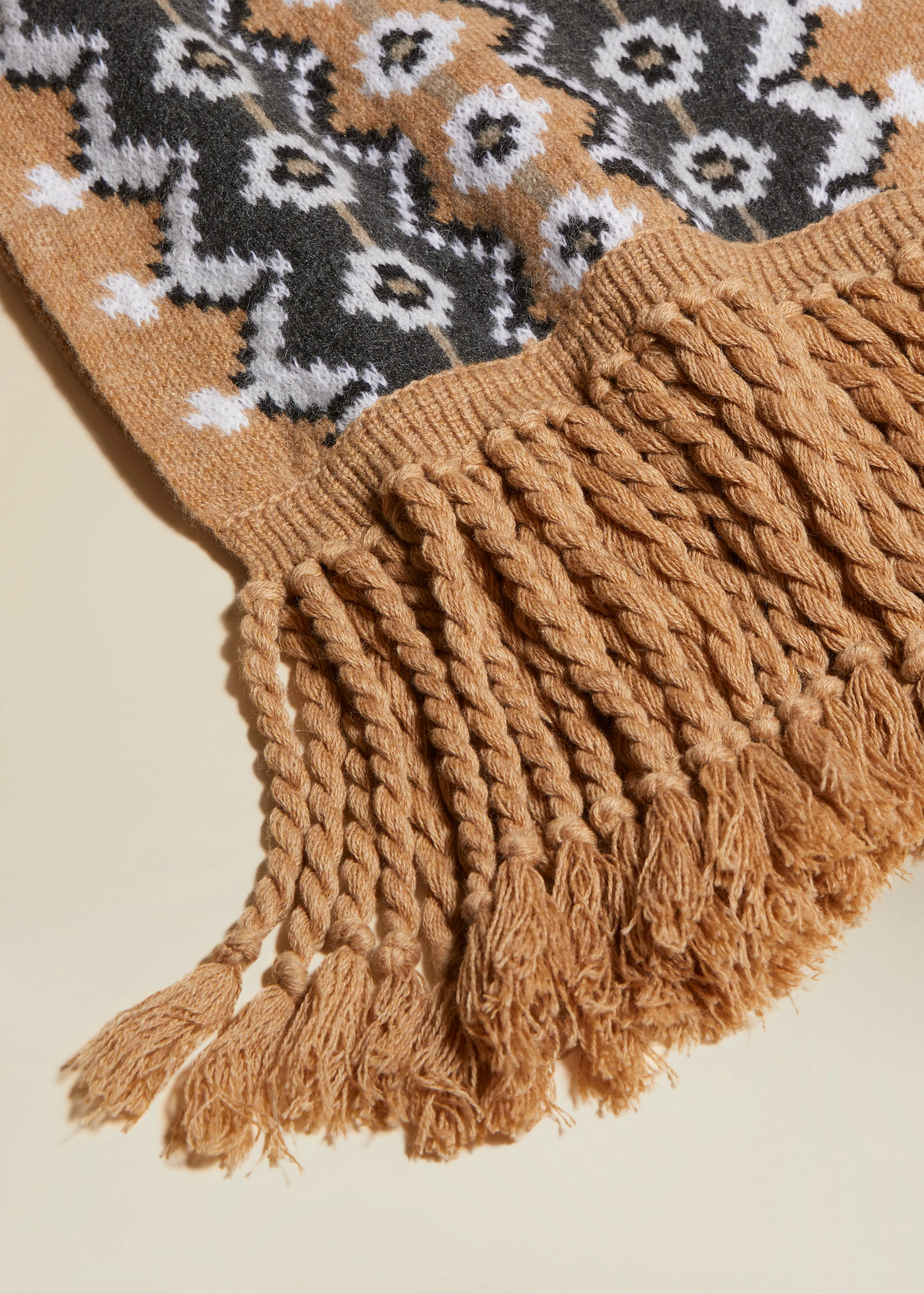 The Lance Scarf in Camel Multi sold by KHAITE product image thumbnail 2