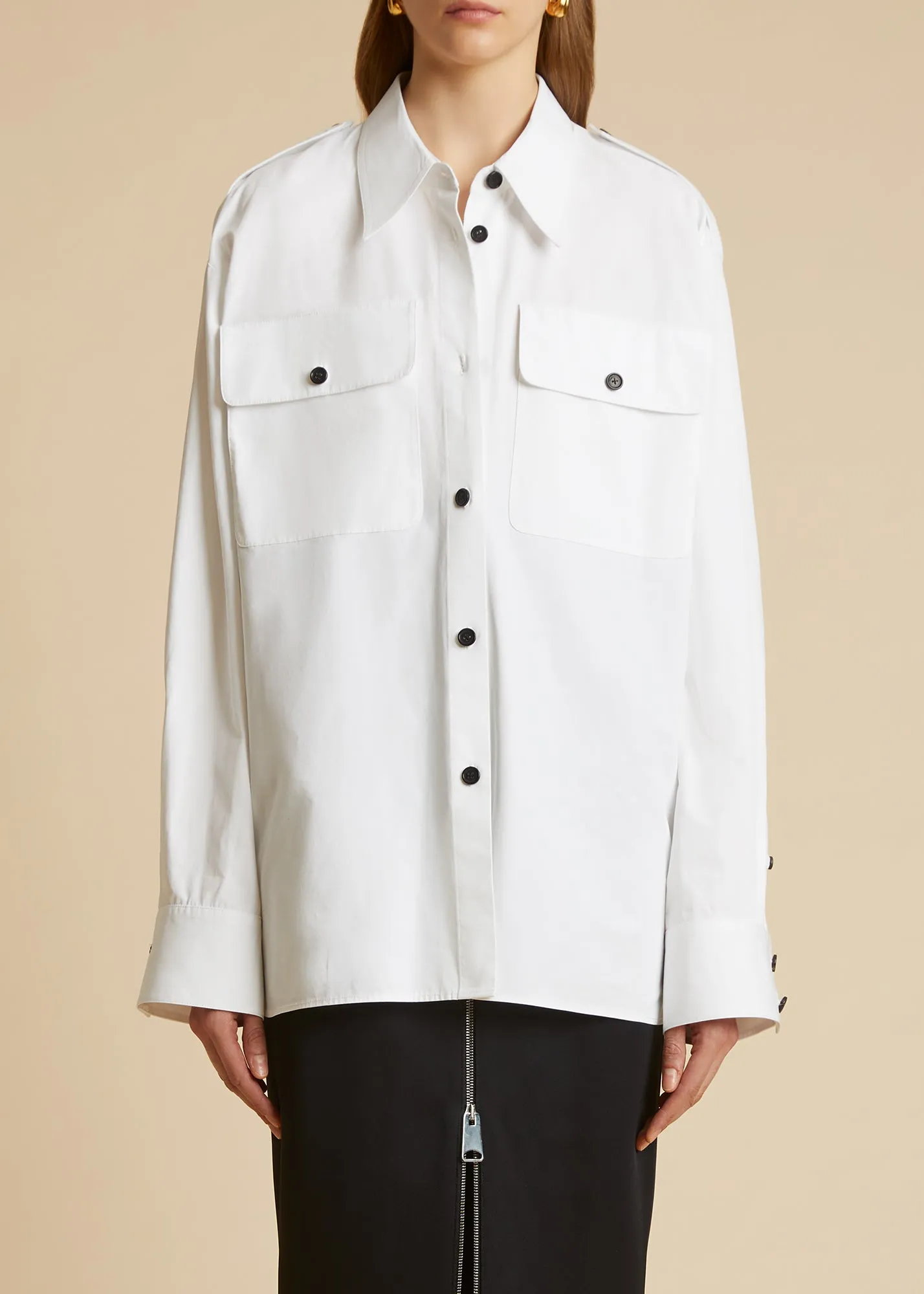 The Missa Top in White sold by KHAITE product image thumbnail 2