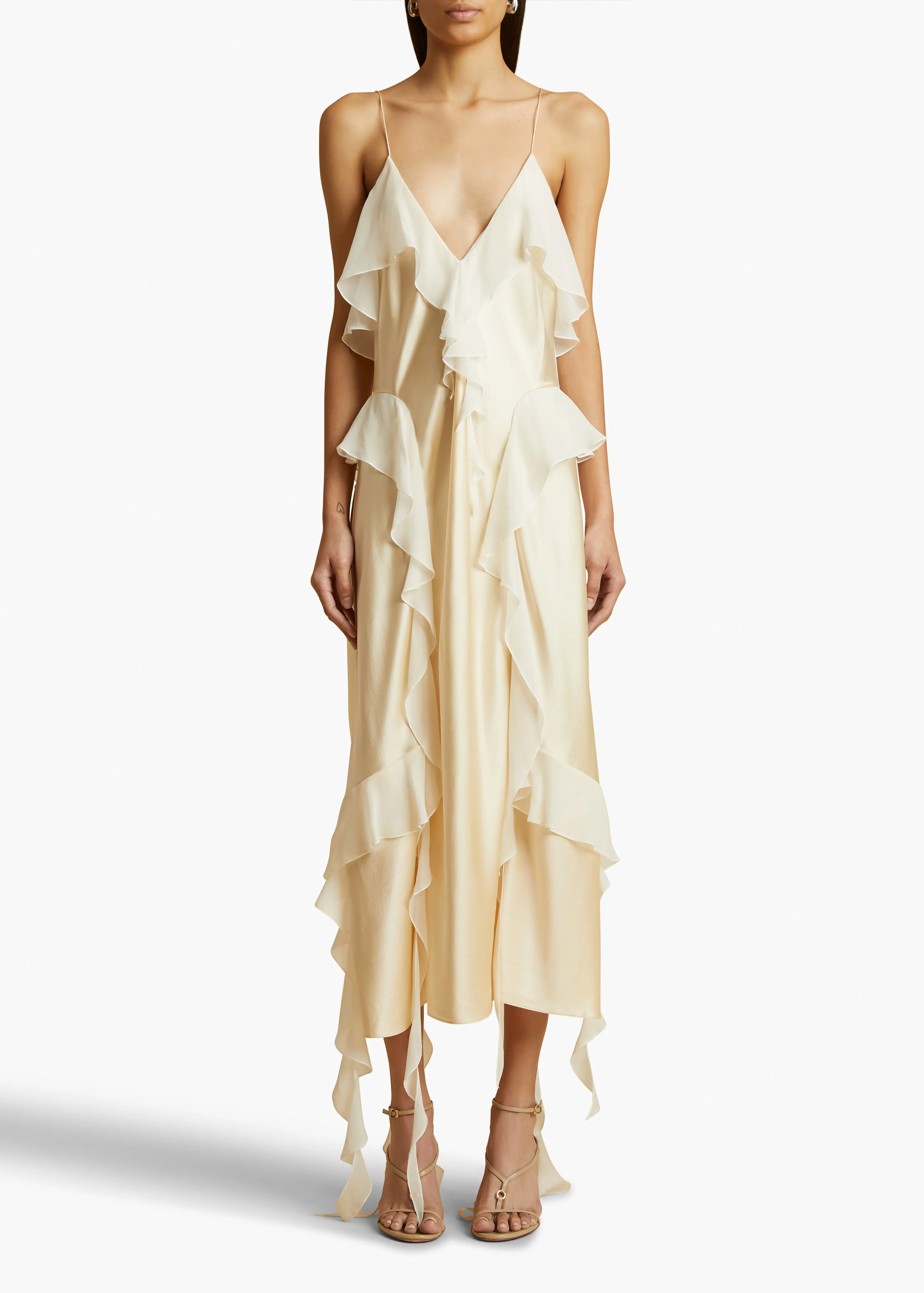 THE AMELIA CARDIGAN in Powder sold by KHAITE product image thumbnail 3