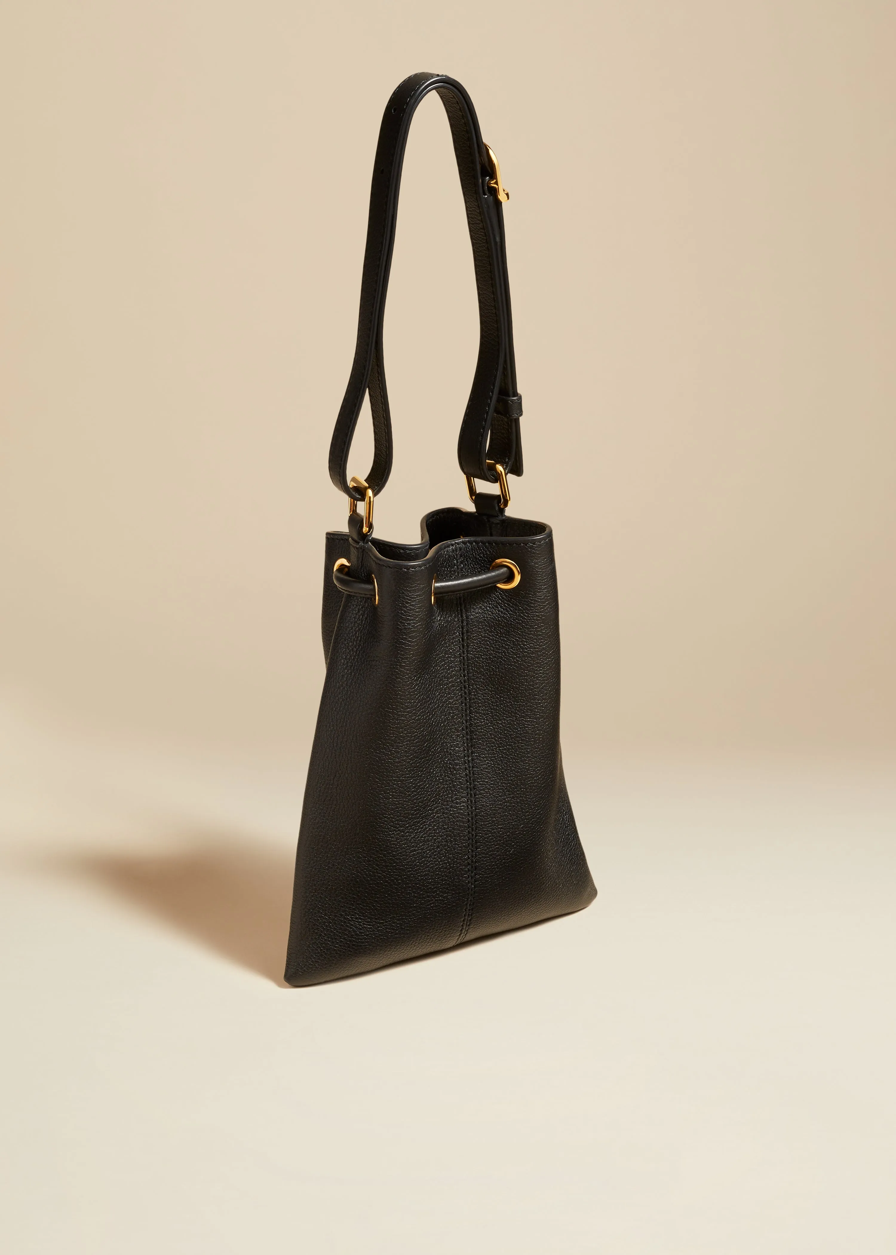 The Small Greta Bag in Black Pebbled Leather sold by KHAITE product image thumbnail 2