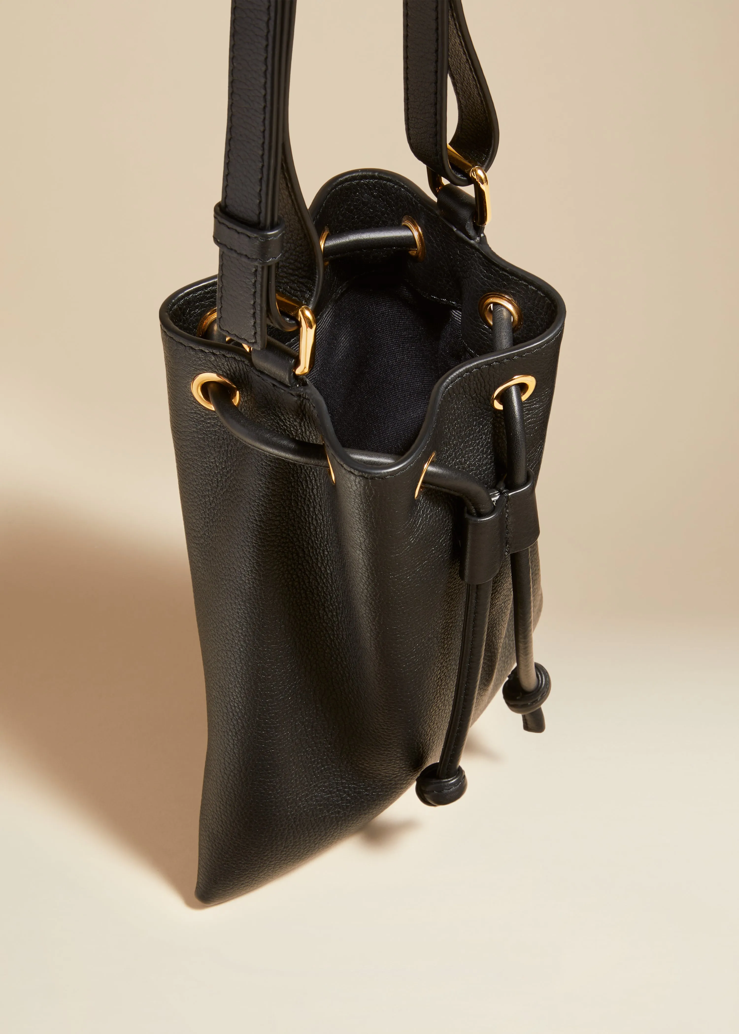 The Small Greta Bag in Black Pebbled Leather sold by KHAITE product image thumbnail 3