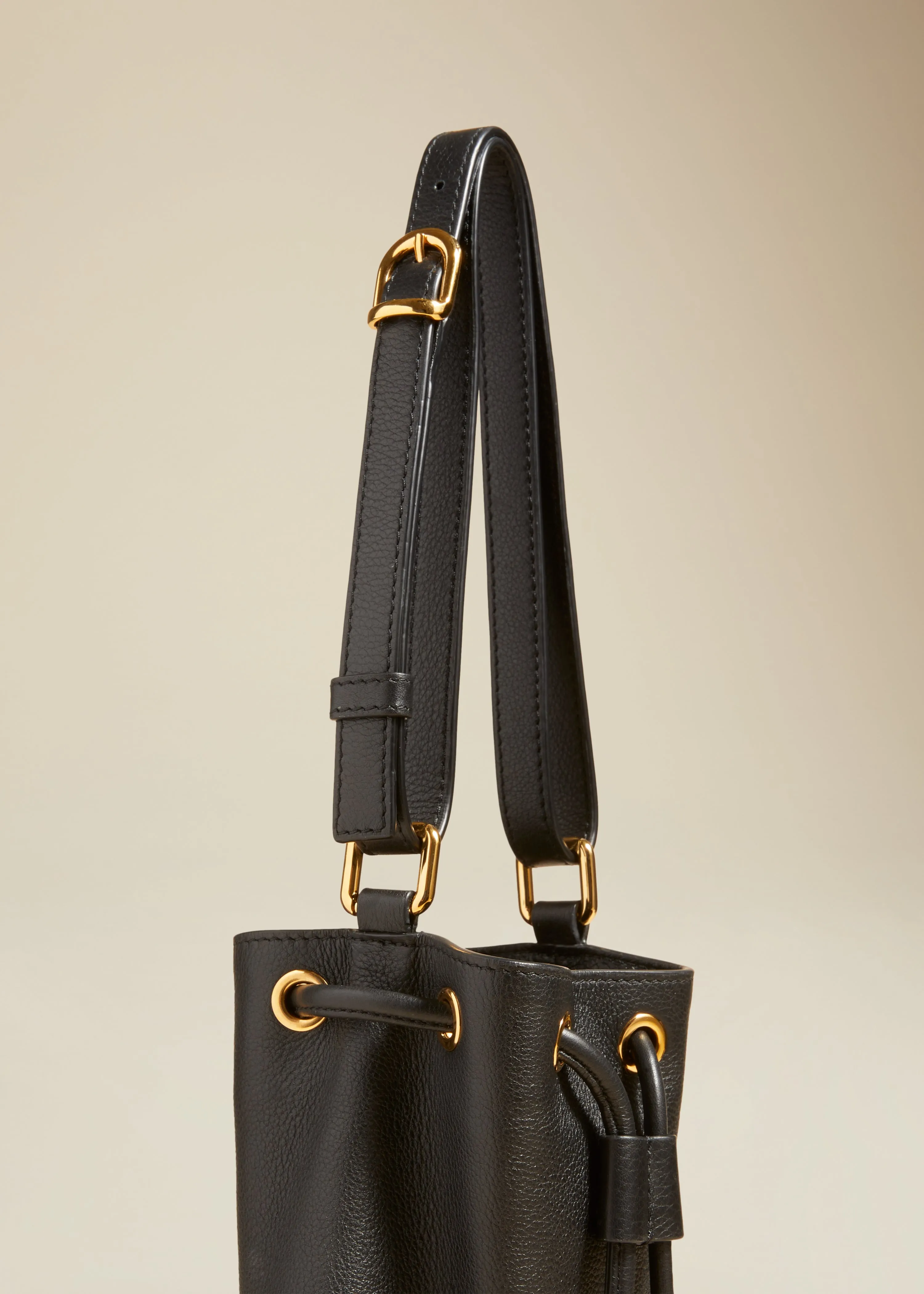 The Small Greta Bag in Black Pebbled Leather sold by KHAITE product image thumbnail 4