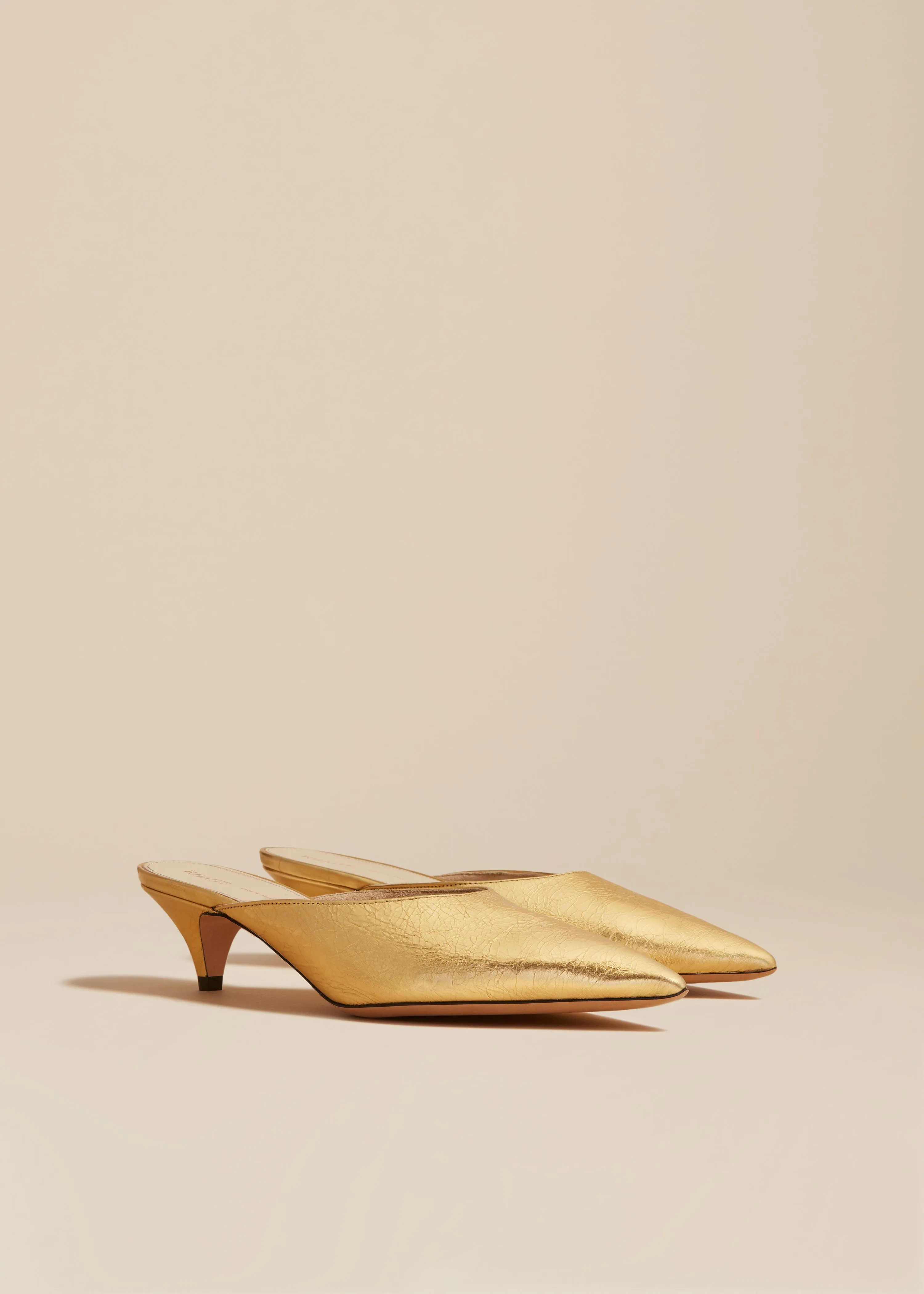 The River Mule in Gold Metallic Leather sold by KHAITE product image thumbnail 2