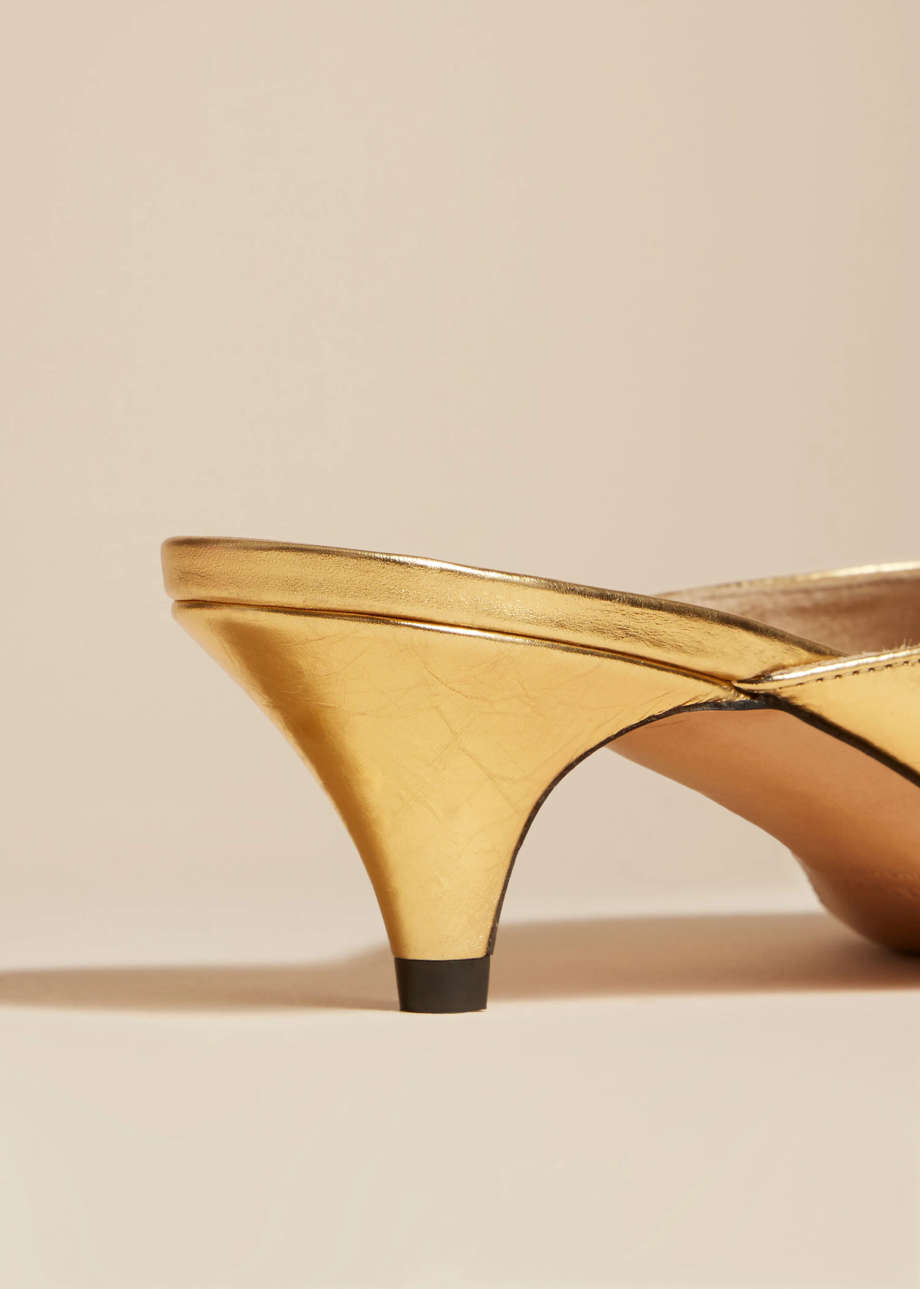 The River Mule in Gold Metallic Leather sold by KHAITE product image thumbnail 3