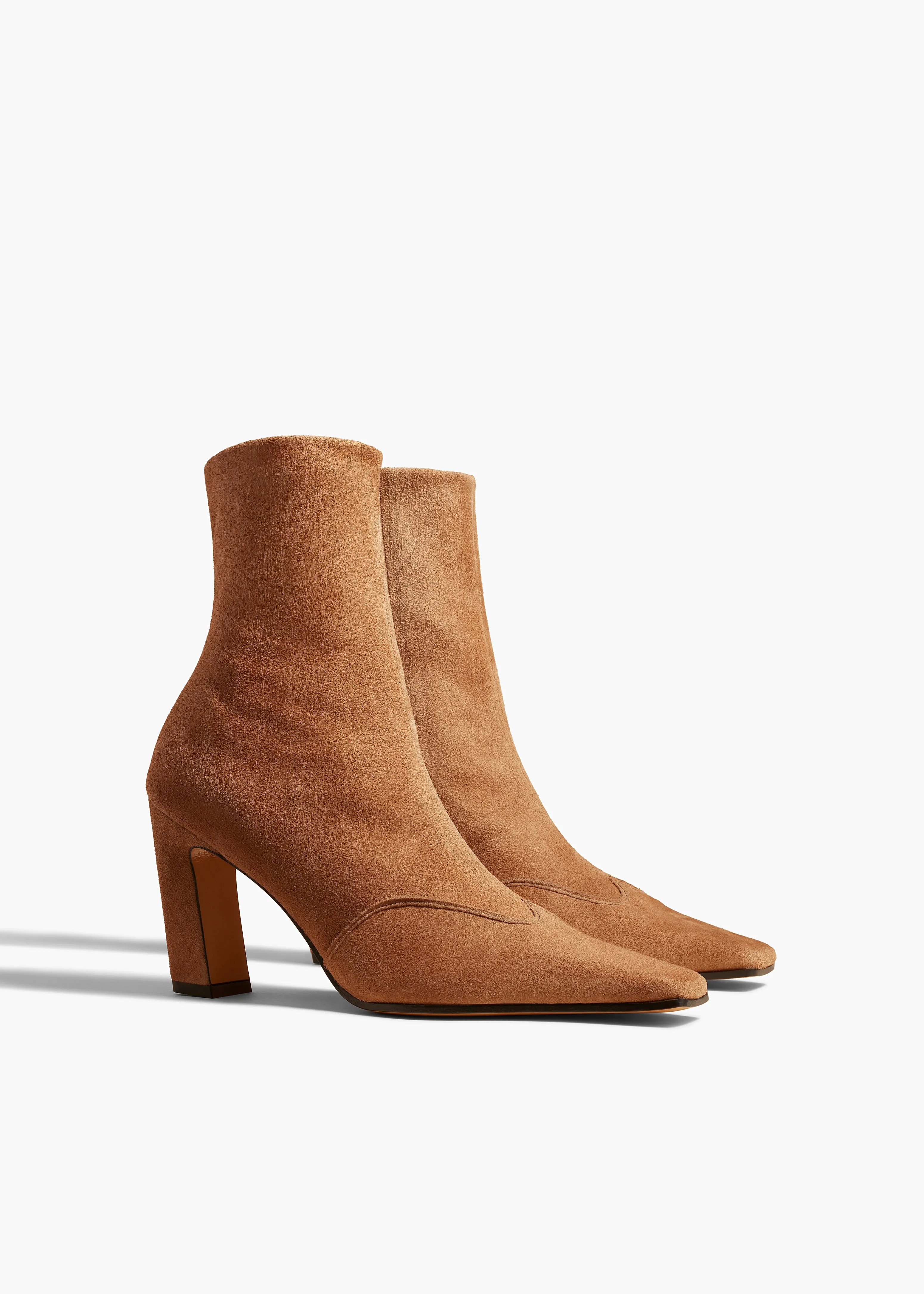 Nevada Stretch High Boot in Camel Suede sold by KHAITE product image thumbnail 2