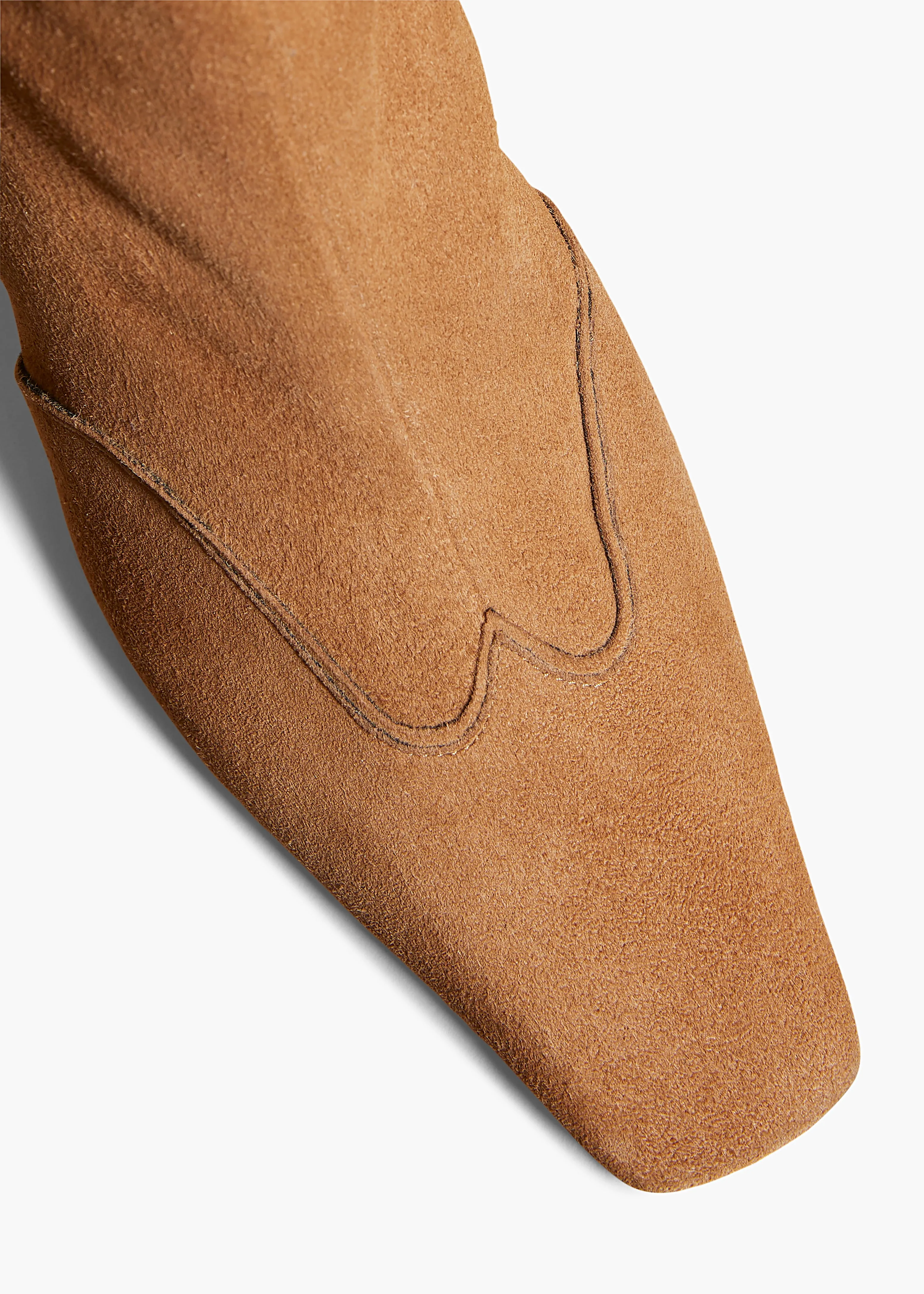 Nevada Stretch High Boot in Camel Suede sold by KHAITE product image thumbnail 4