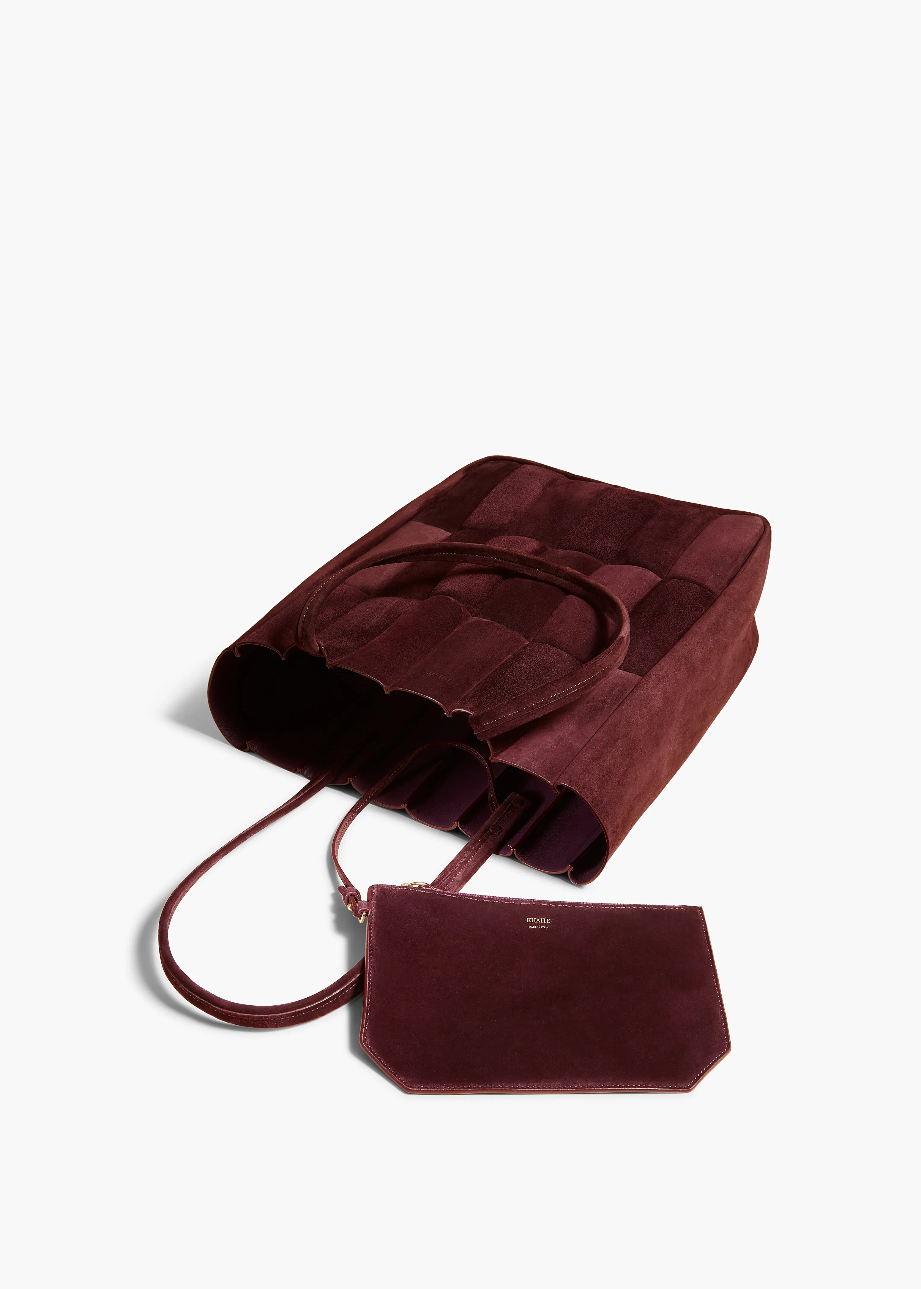 Zoe Tote in Rouge Noir Suede sold by KHAITE product image thumbnail 4