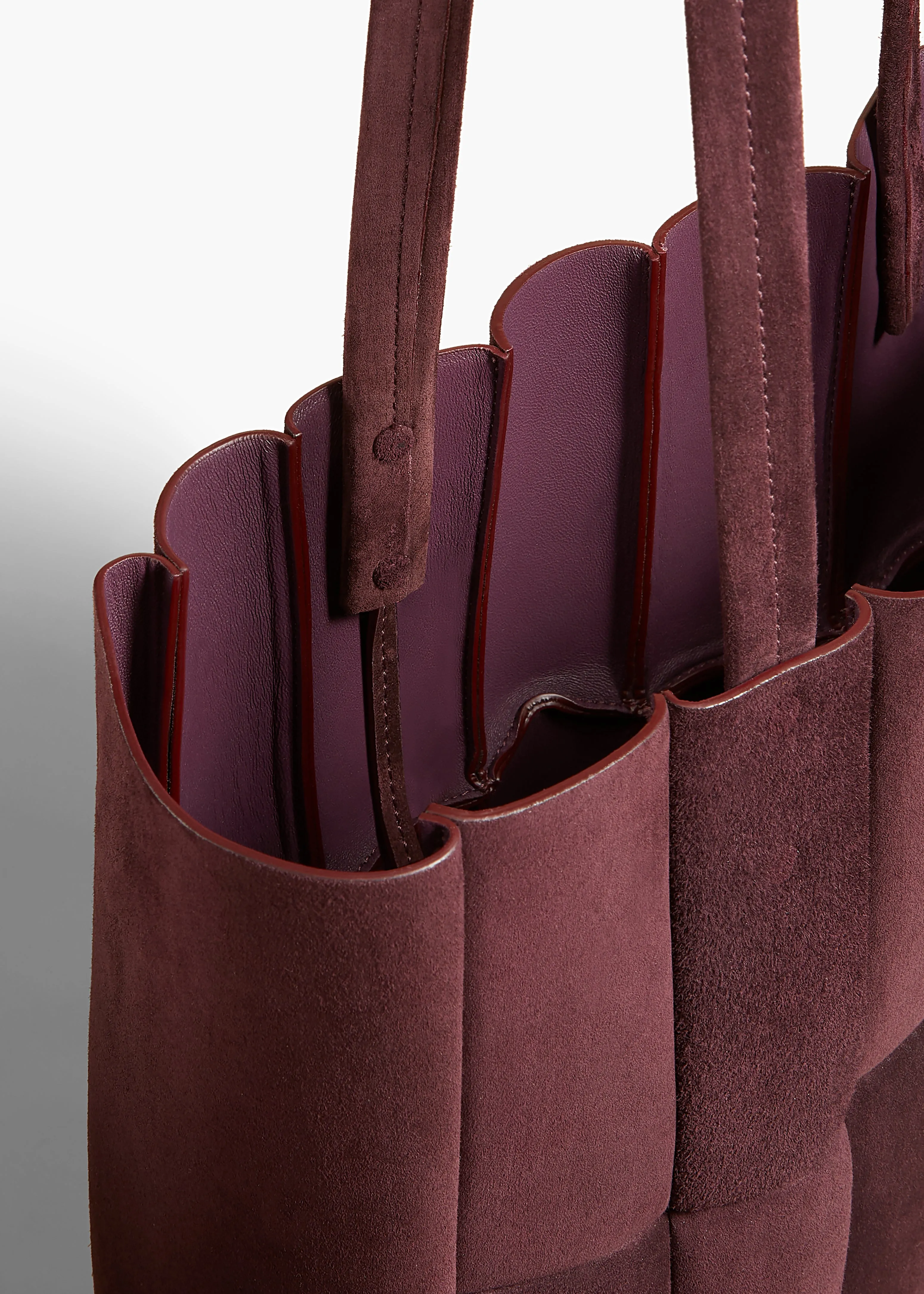 Zoe Tote in Rouge Noir Suede sold by KHAITE product image thumbnail 3