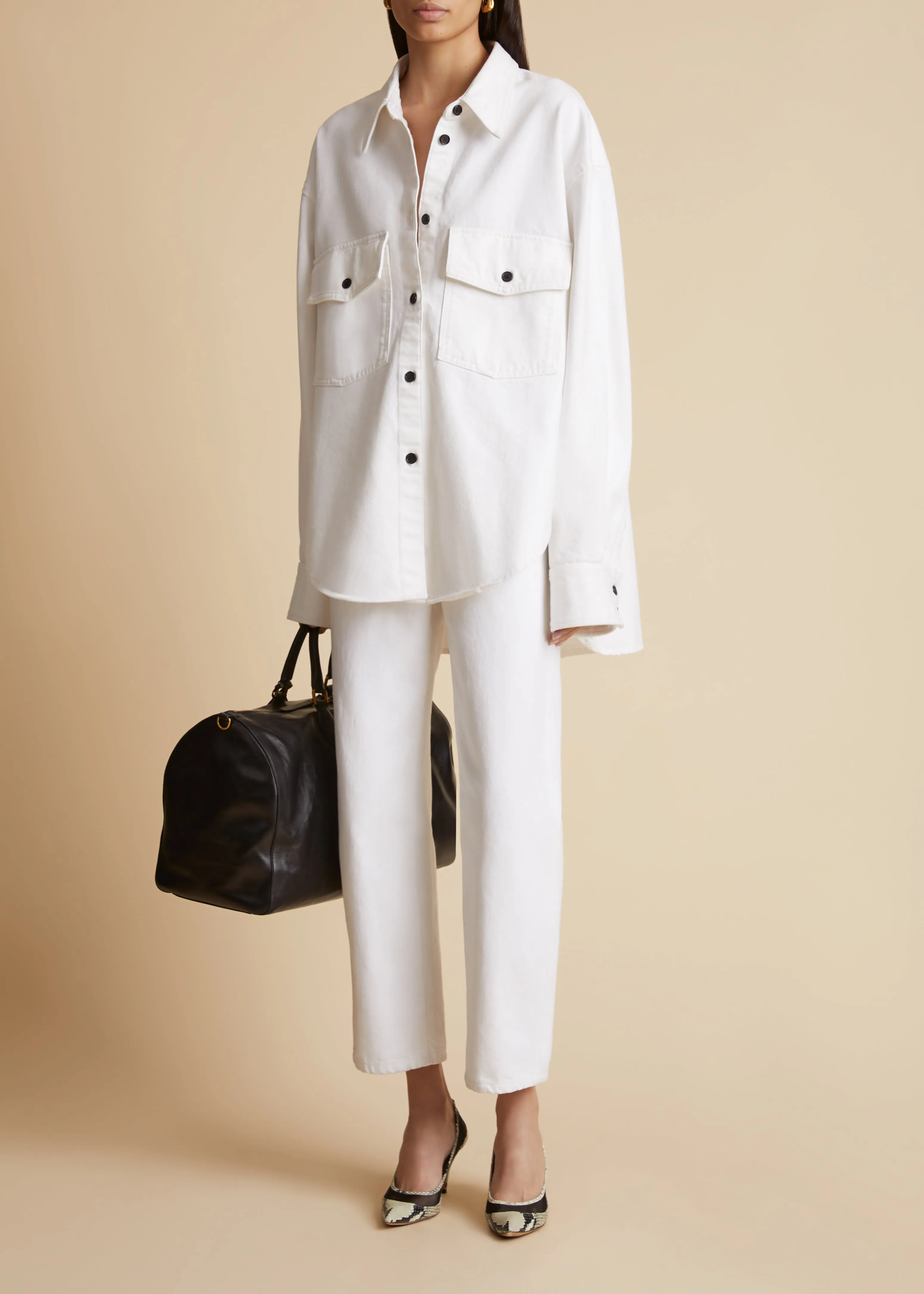 Shalbi Jean in White sold by KHAITE product image thumbnail 2