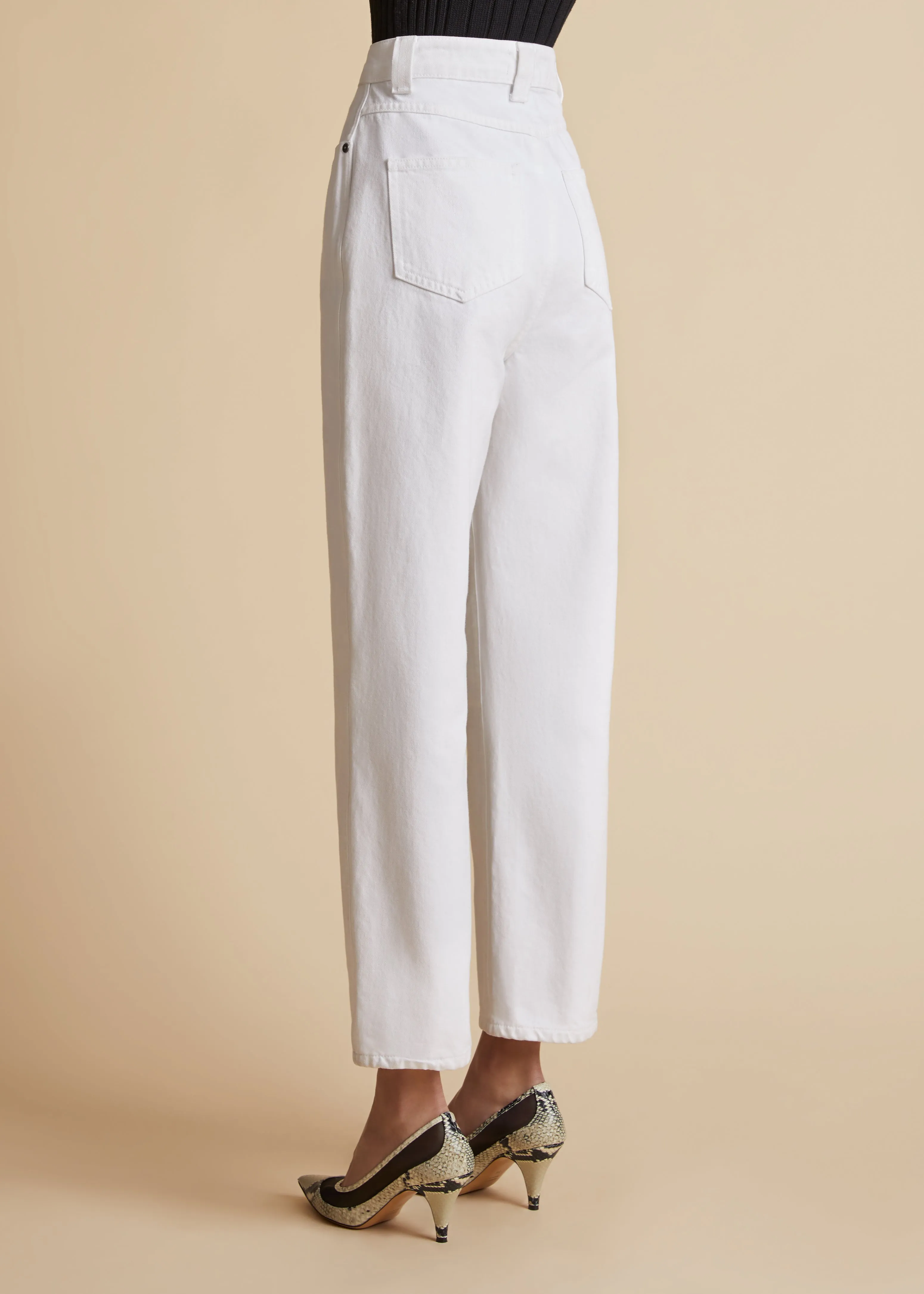 Shalbi Jean in White sold by KHAITE product image thumbnail 4