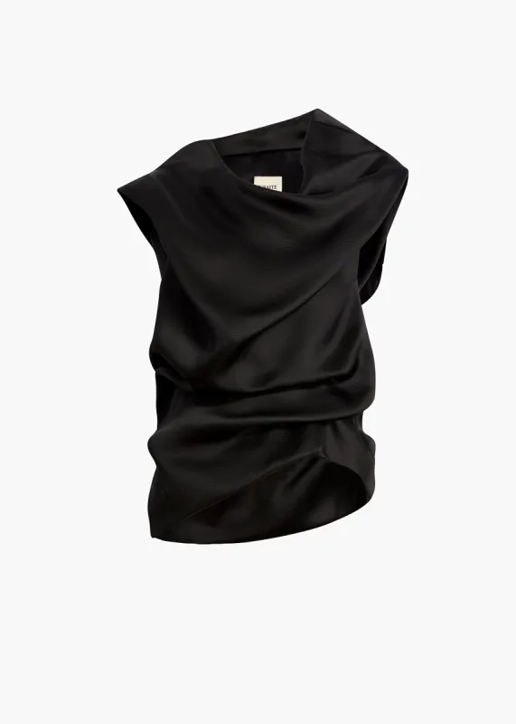 Luola Top in Black sold by KHAITE
