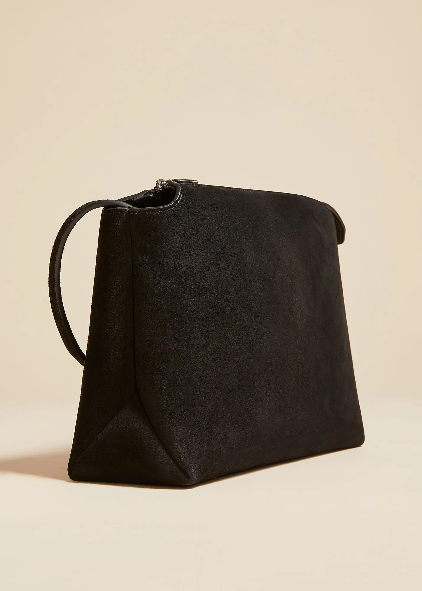 Lina Crossbody Bag in Black Suede sold by KHAITE product image thumbnail 4