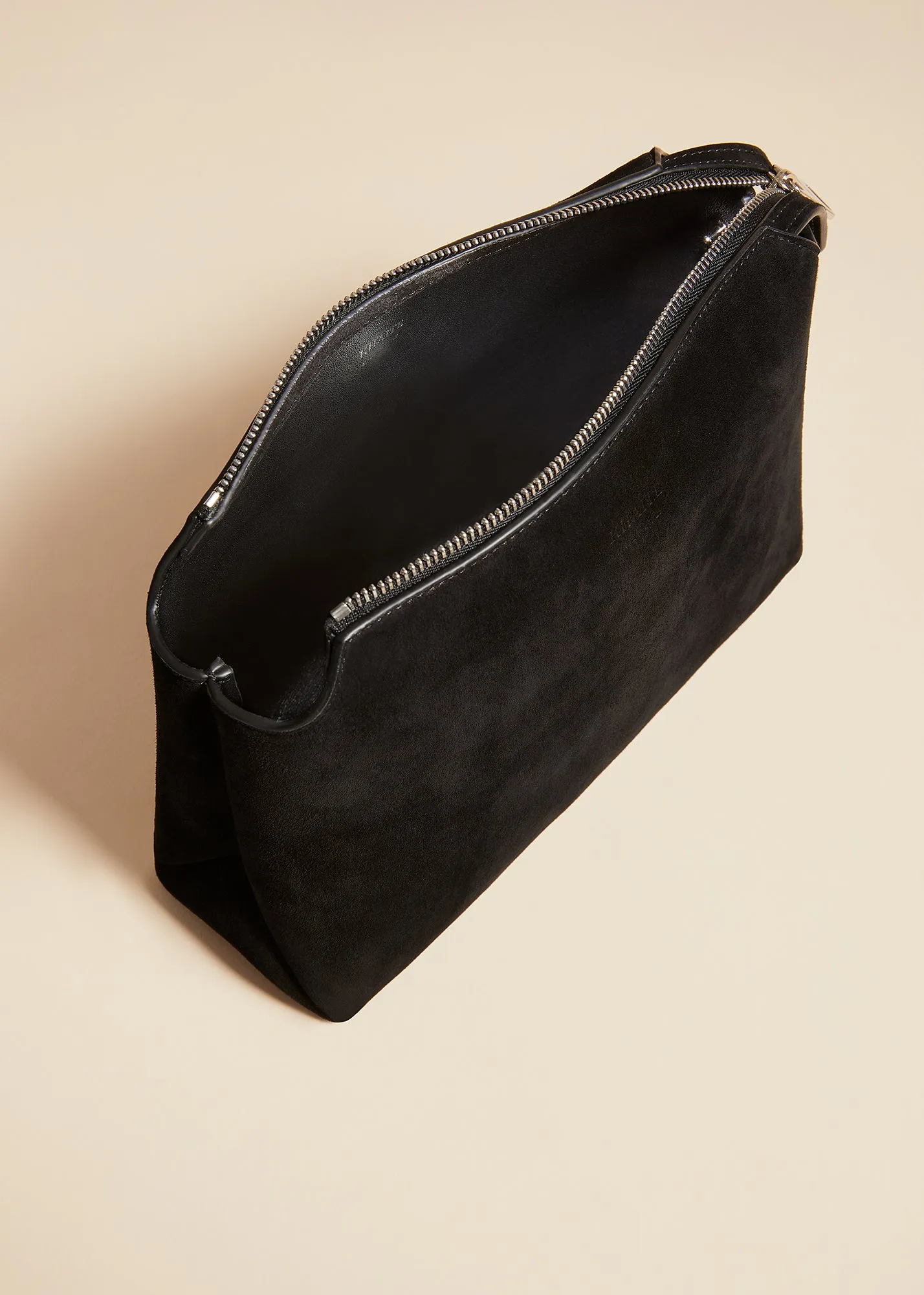 Lina Crossbody Bag in Black Suede sold by KHAITE product image thumbnail 3