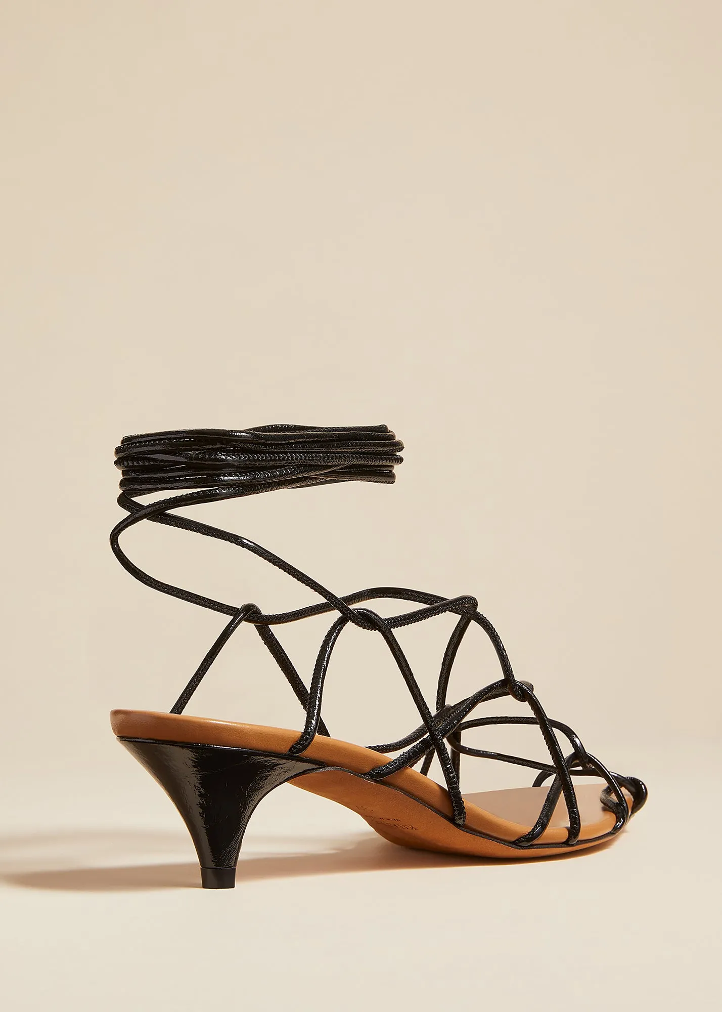 Arden Low Heel in Black Crinkled Leather sold by KHAITE product image thumbnail 3