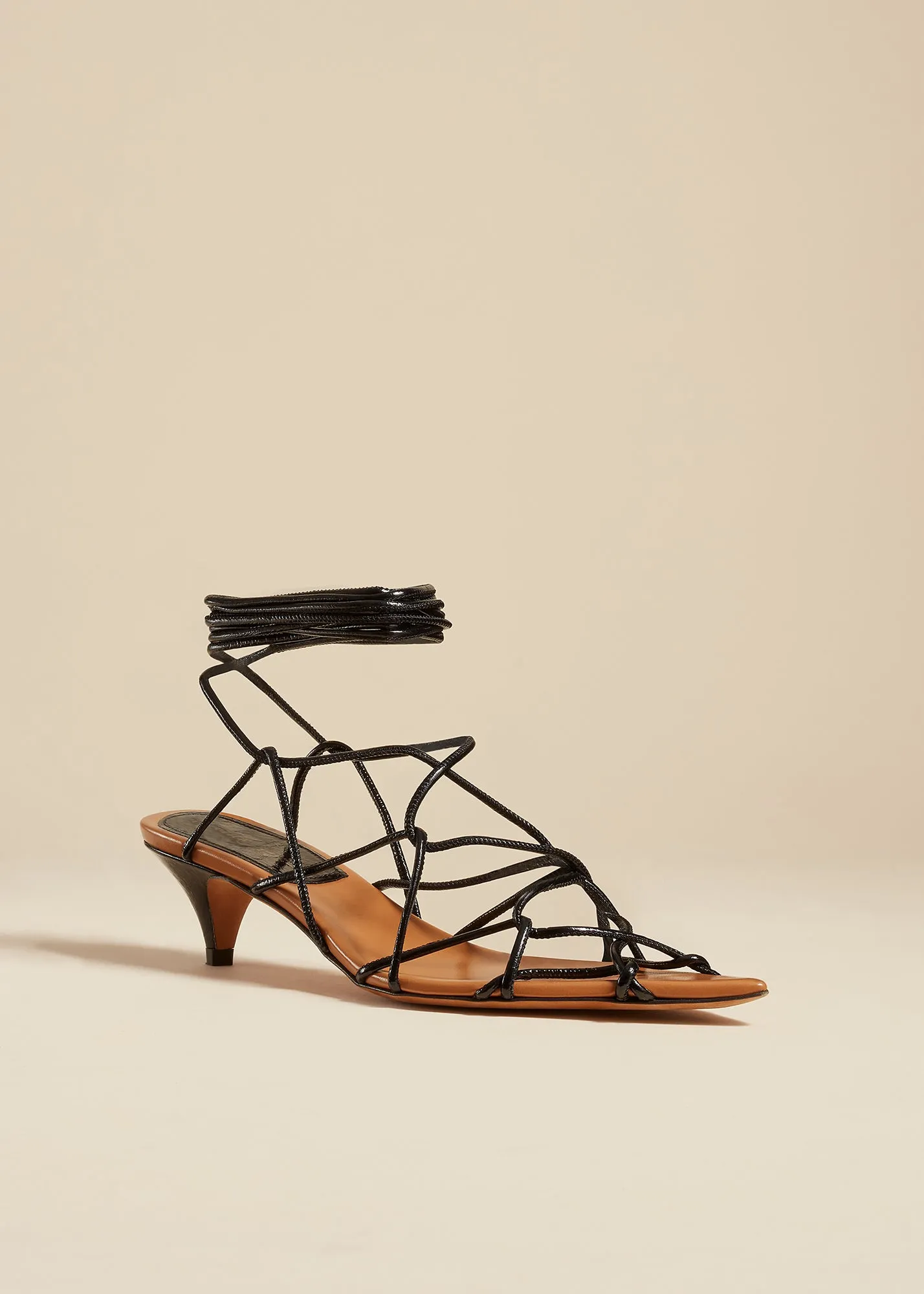 Arden Low Heel in Black Crinkled Leather sold by KHAITE product image thumbnail 2