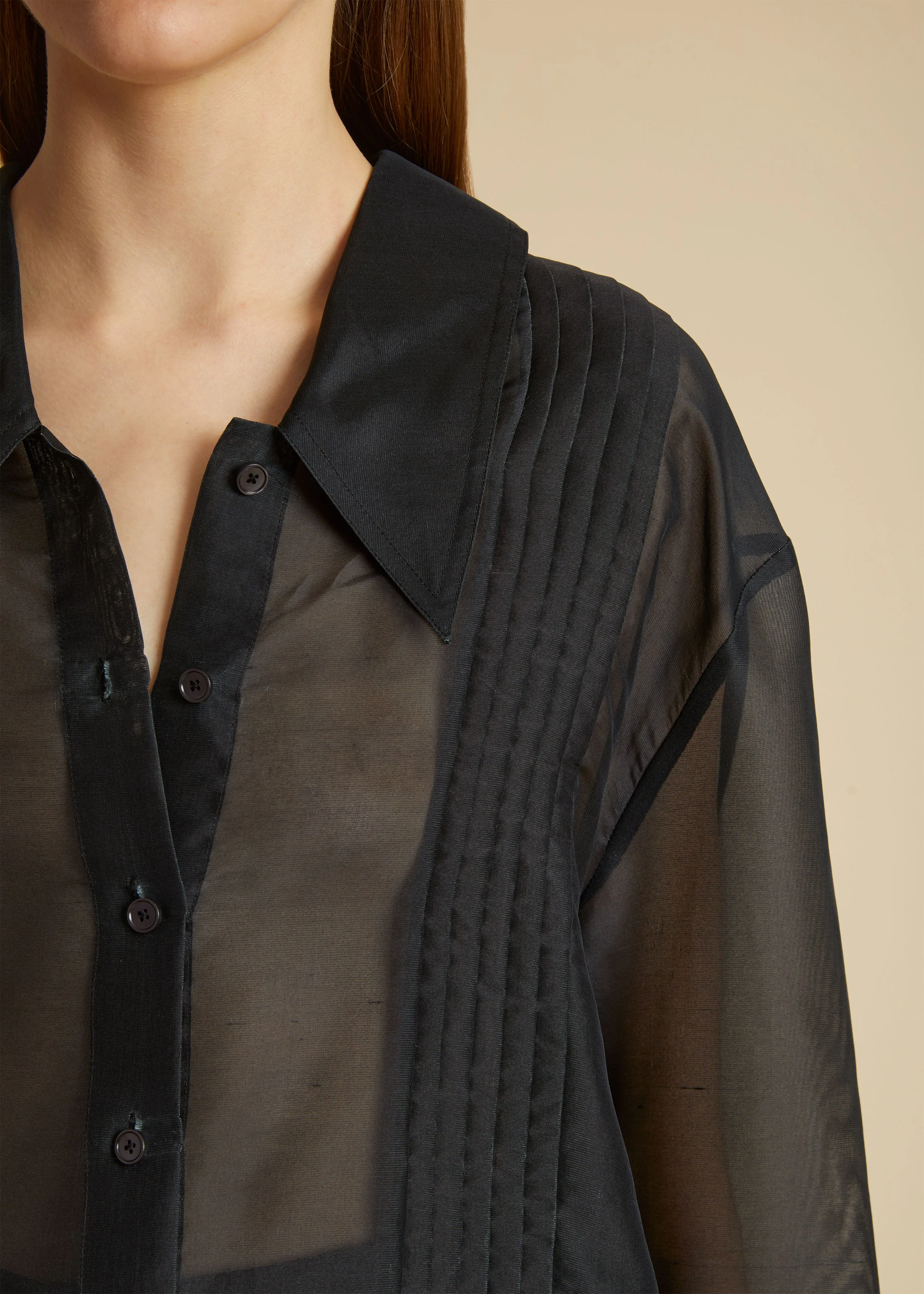 The Nori Top in Black sold by KHAITE product image thumbnail 4