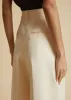 The Teyana Pant in Bone Satin sold by KHAITE