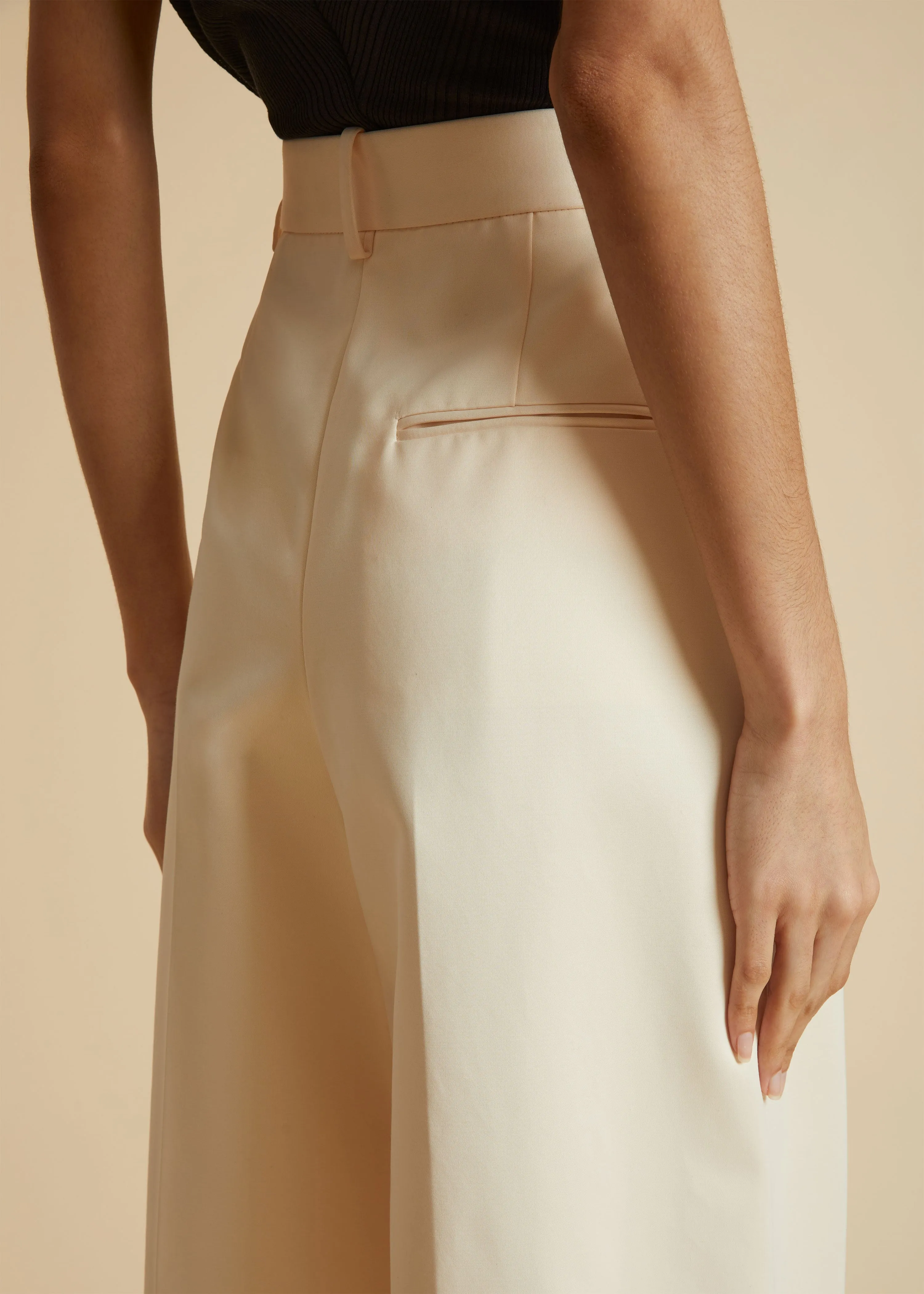 The Teyana Pant in Bone Satin sold by KHAITE product image thumbnail 5