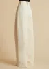 The Teyana Pant in Bone Satin sold by KHAITE