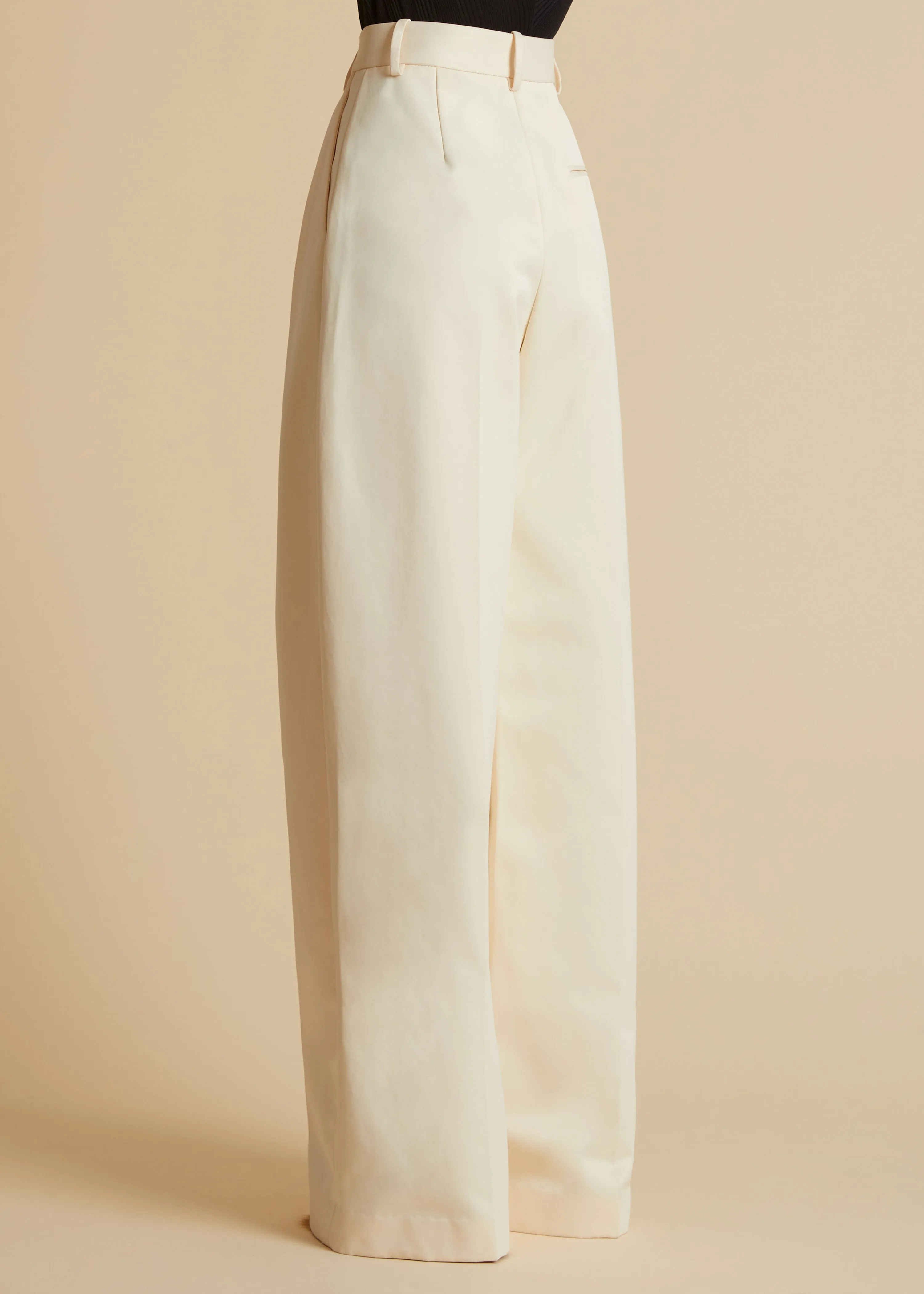 The Teyana Pant in Bone Satin sold by KHAITE product image thumbnail 3