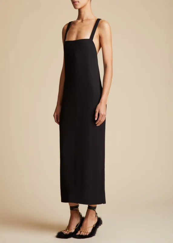 The Fabia Dress in Black sold by KHAITE
