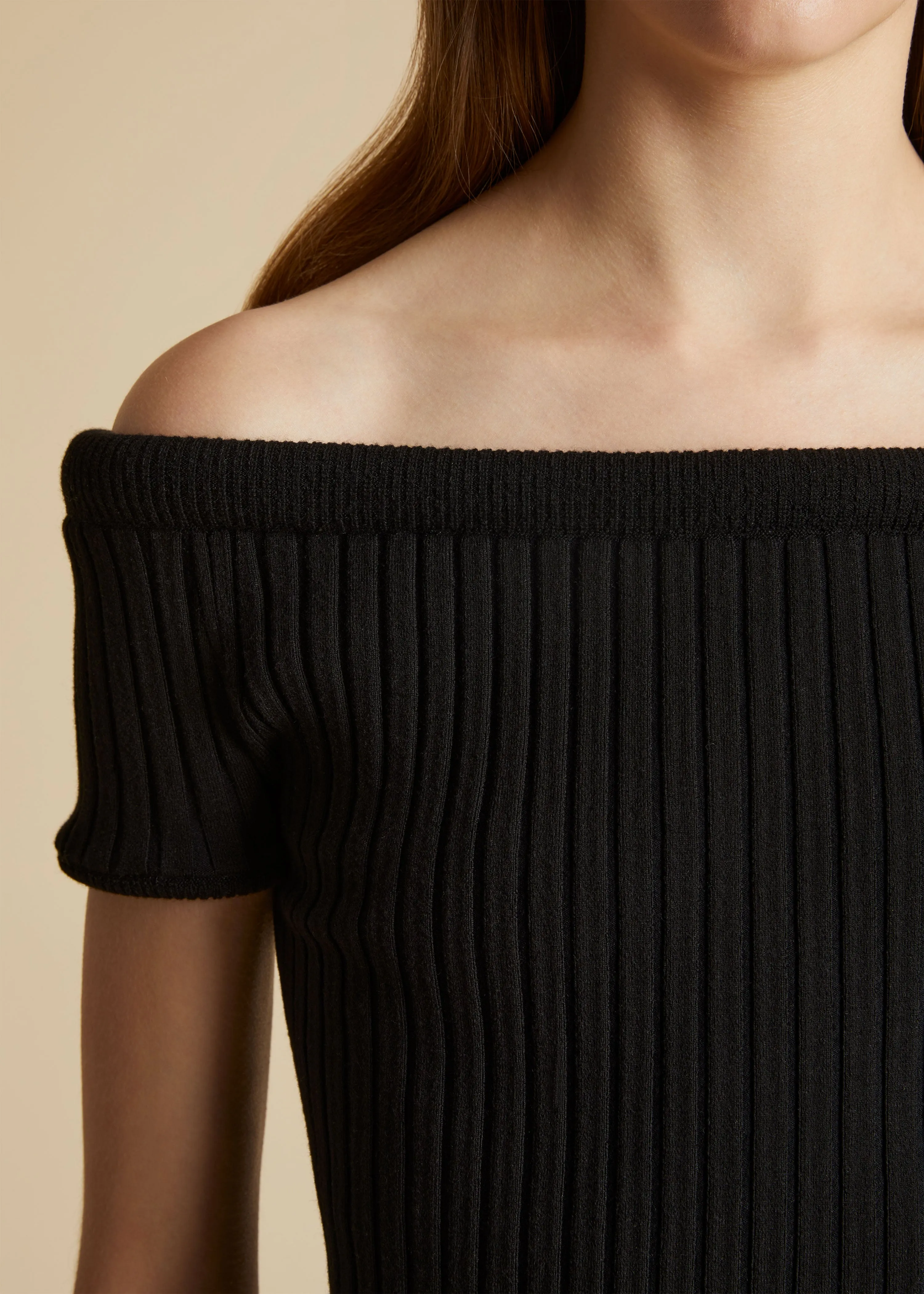 The Ricki Top in Black sold by KHAITE product image thumbnail 5