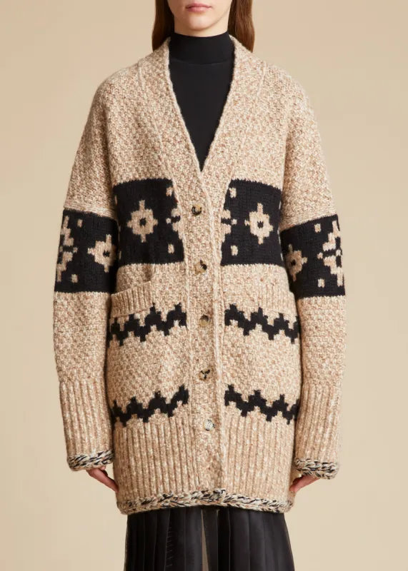 The Oren Cardigan in Cafe made by KHAITE