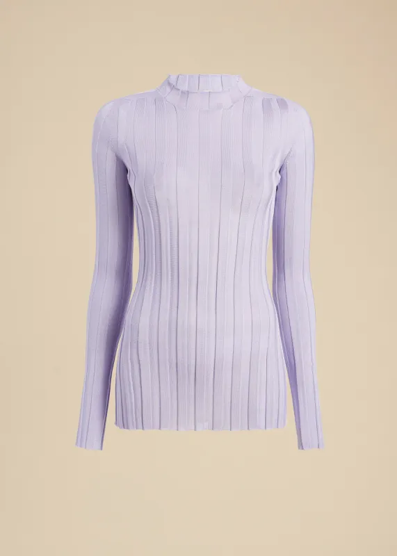 Cosette Top in Lavender sold by KHAITE