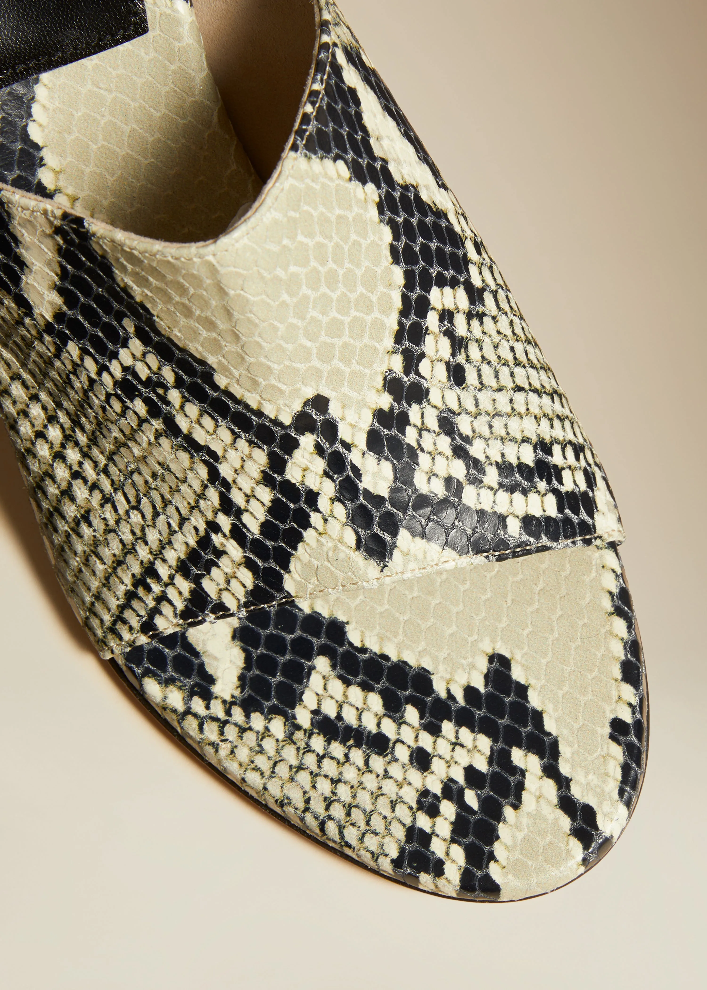 The Marion Wedge Sandal in Natural Python-Embossed Leather sold by KHAITE product image thumbnail 4