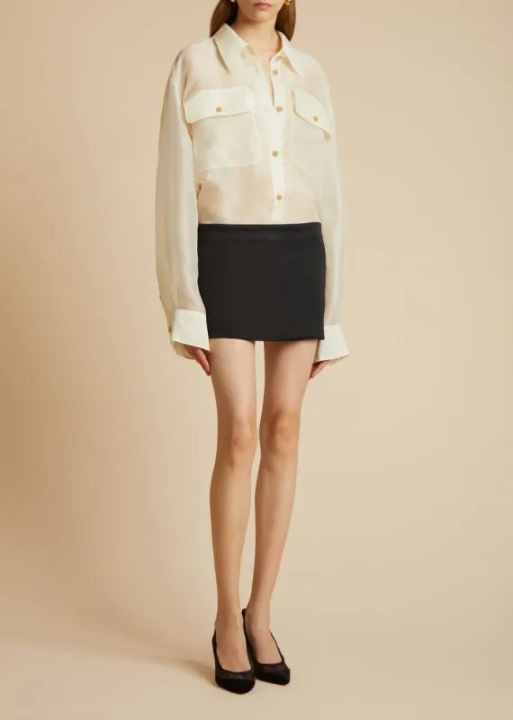 The Missa Top in Bone sold by KHAITE