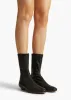 Apollo Flat Ankle Boot in Black Leather sold by KHAITE