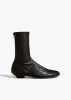 Apollo Flat Ankle Boot in Black Leather sold by KHAITE