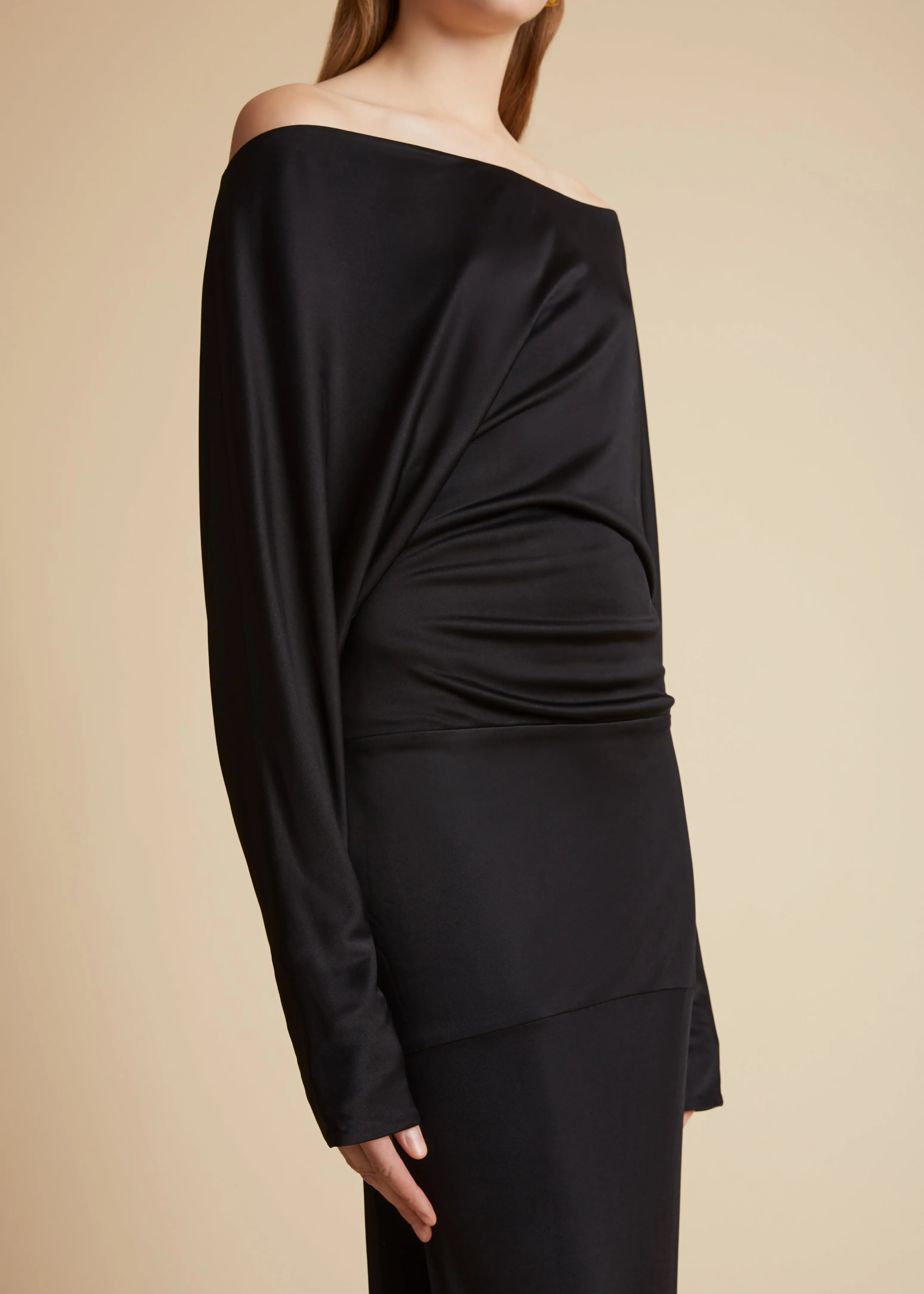 Junet Dress in Black sold by KHAITE product image thumbnail 5
