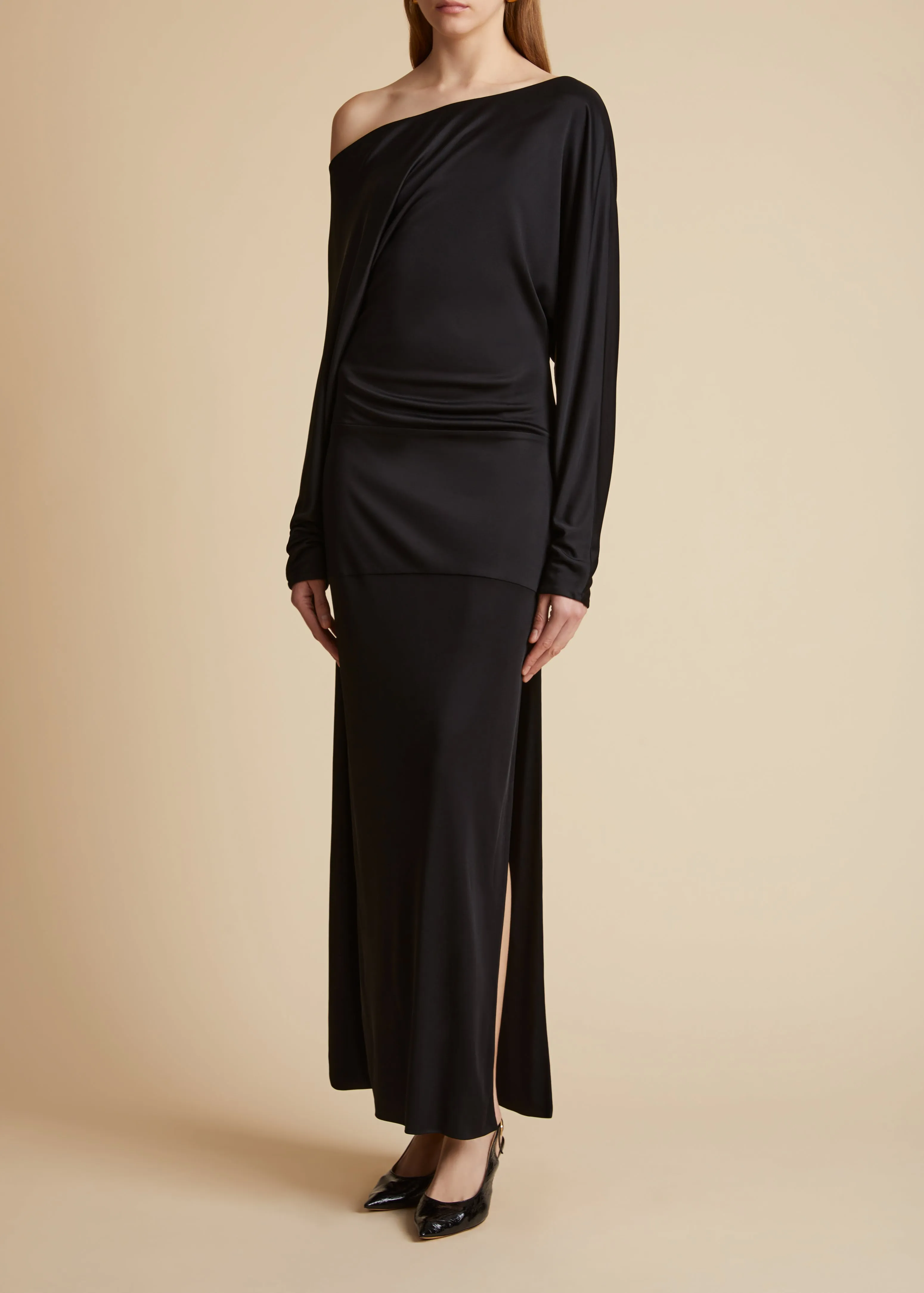 Junet Dress in Black sold by KHAITE product image thumbnail 2