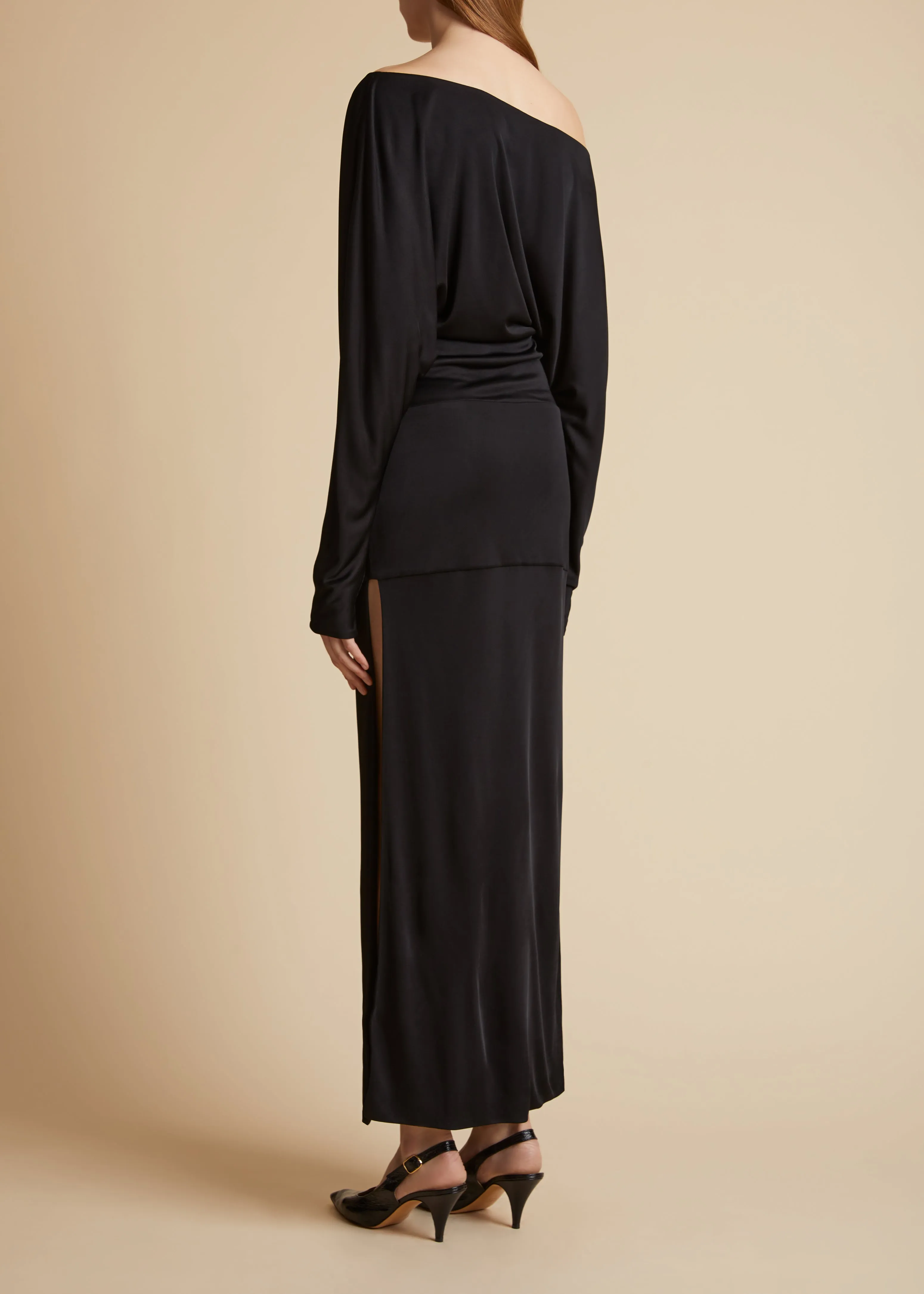 Junet Dress in Black sold by KHAITE product image thumbnail 4