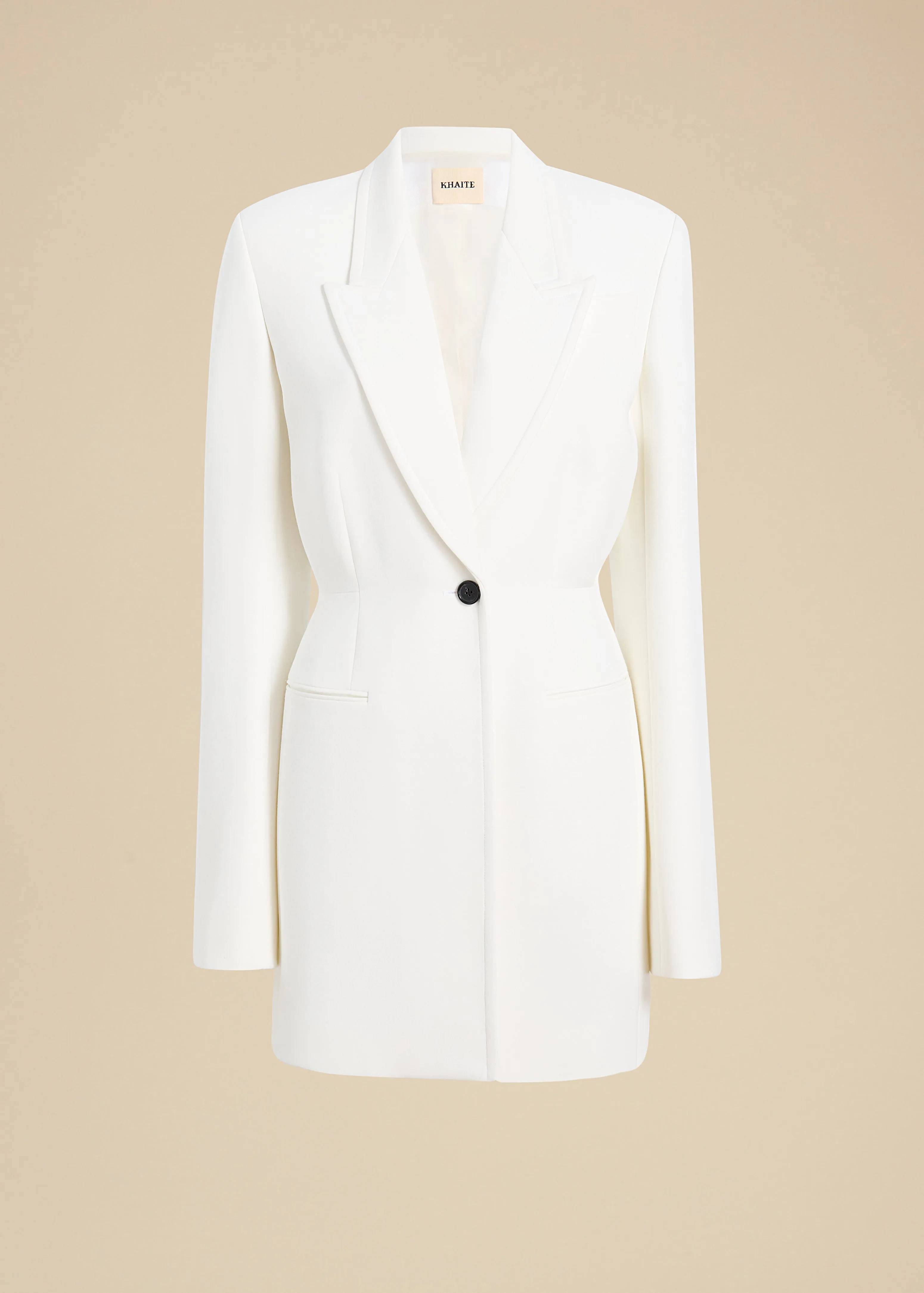 The Beckett Blazer in Chalk sold by KHAITE