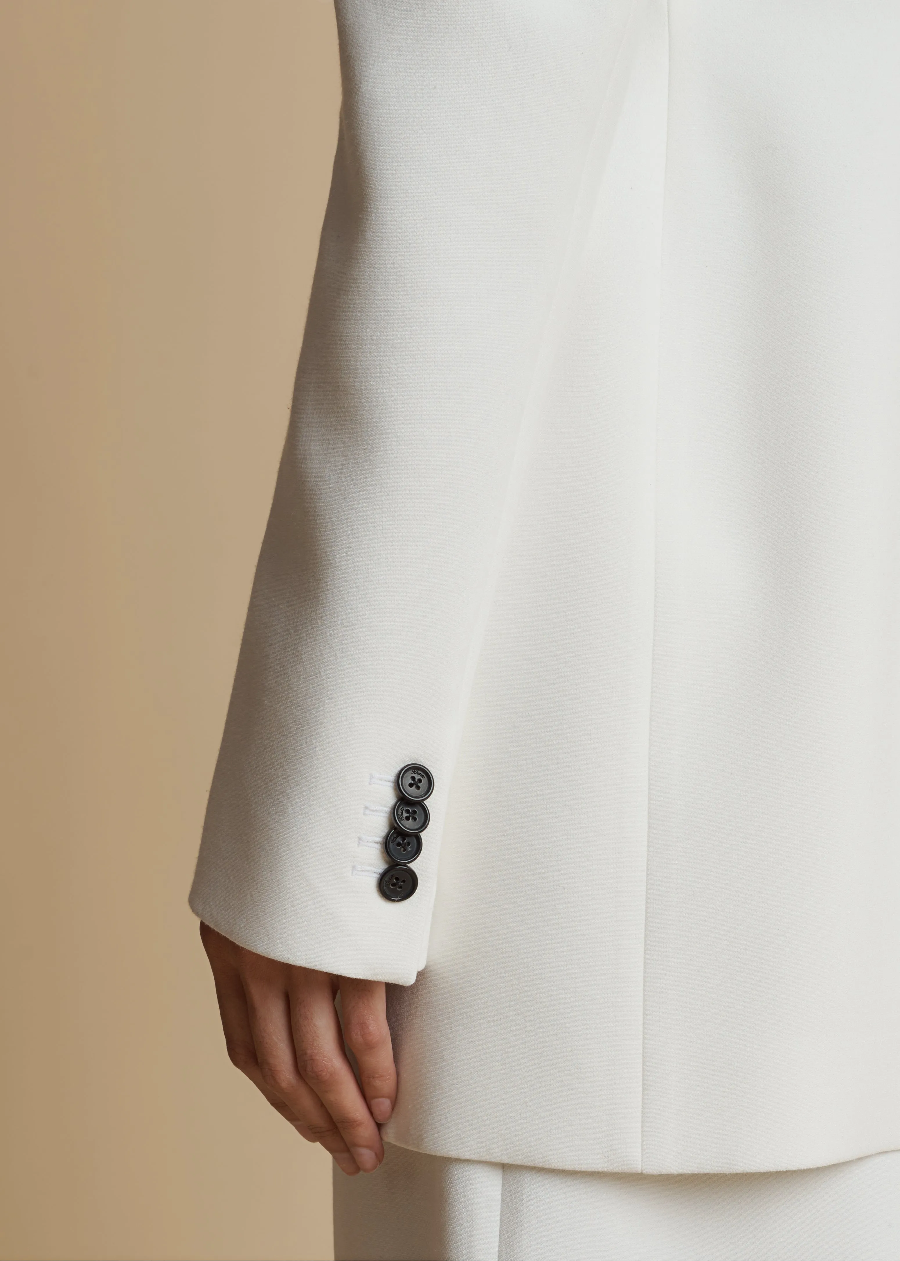 The Beckett Blazer in Chalk sold by KHAITE product image thumbnail 5