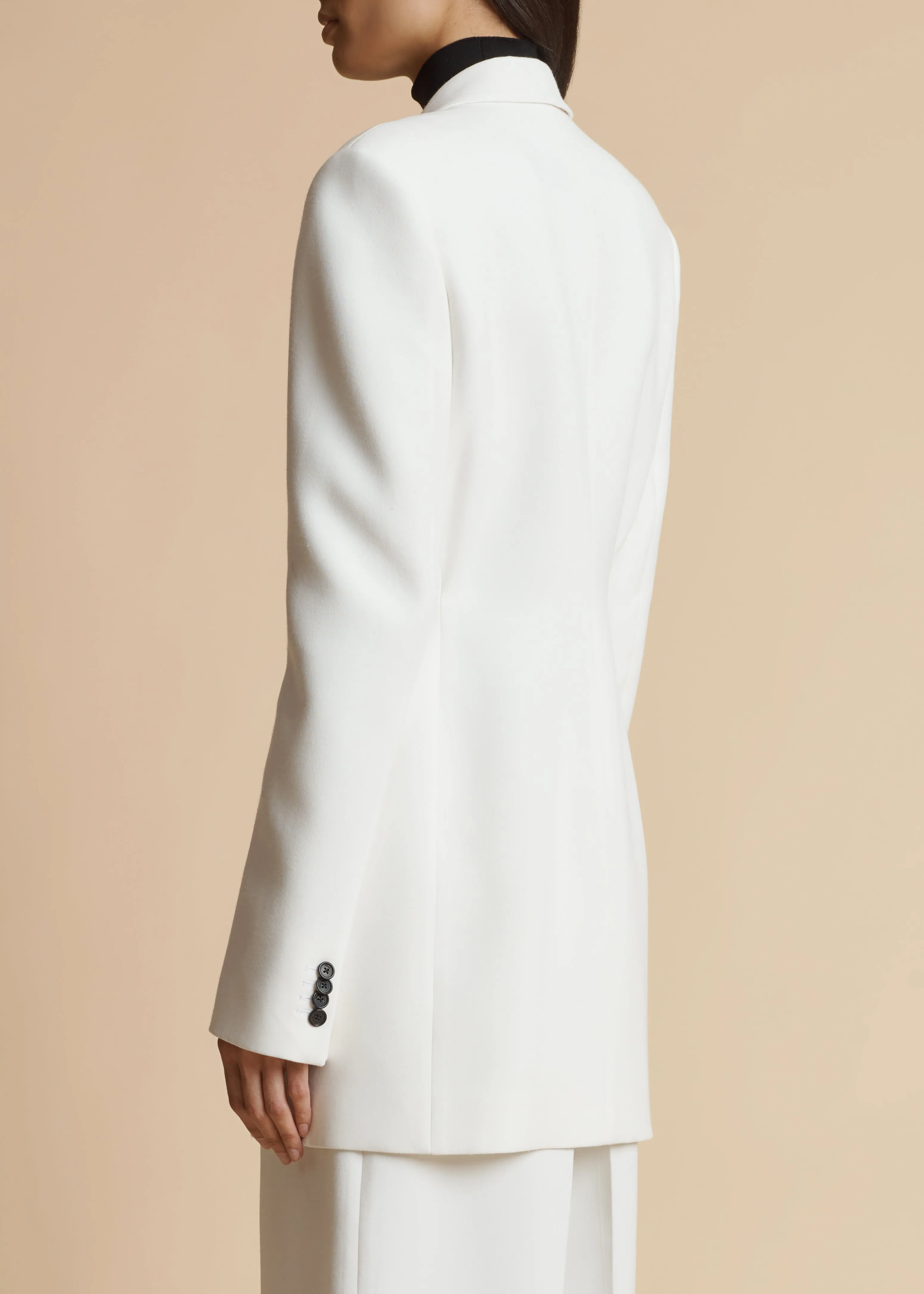 The Beckett Blazer in Chalk sold by KHAITE product image thumbnail 4