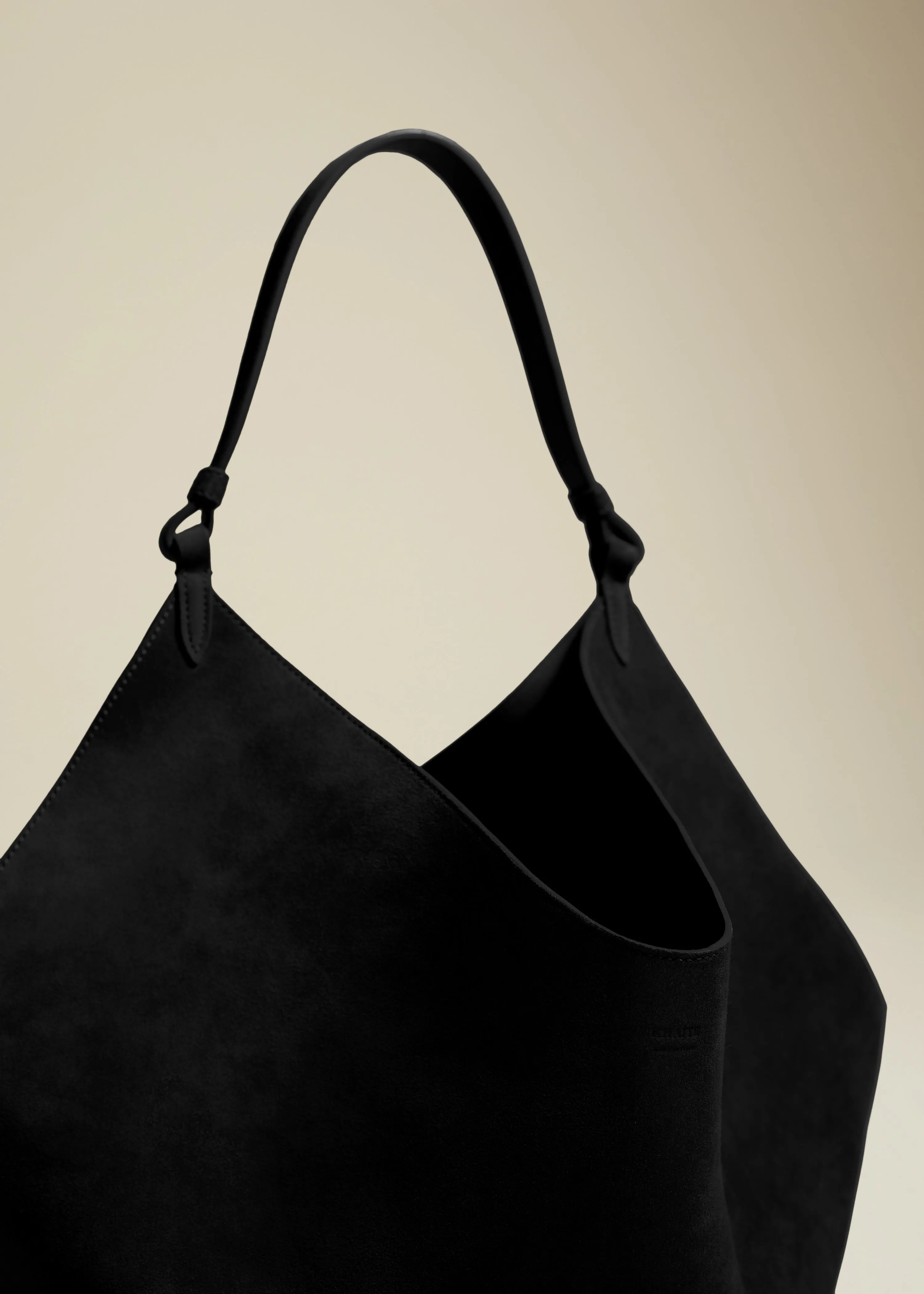 The Medium Lotus Tote in Black Suede sold by KHAITE product image thumbnail 4