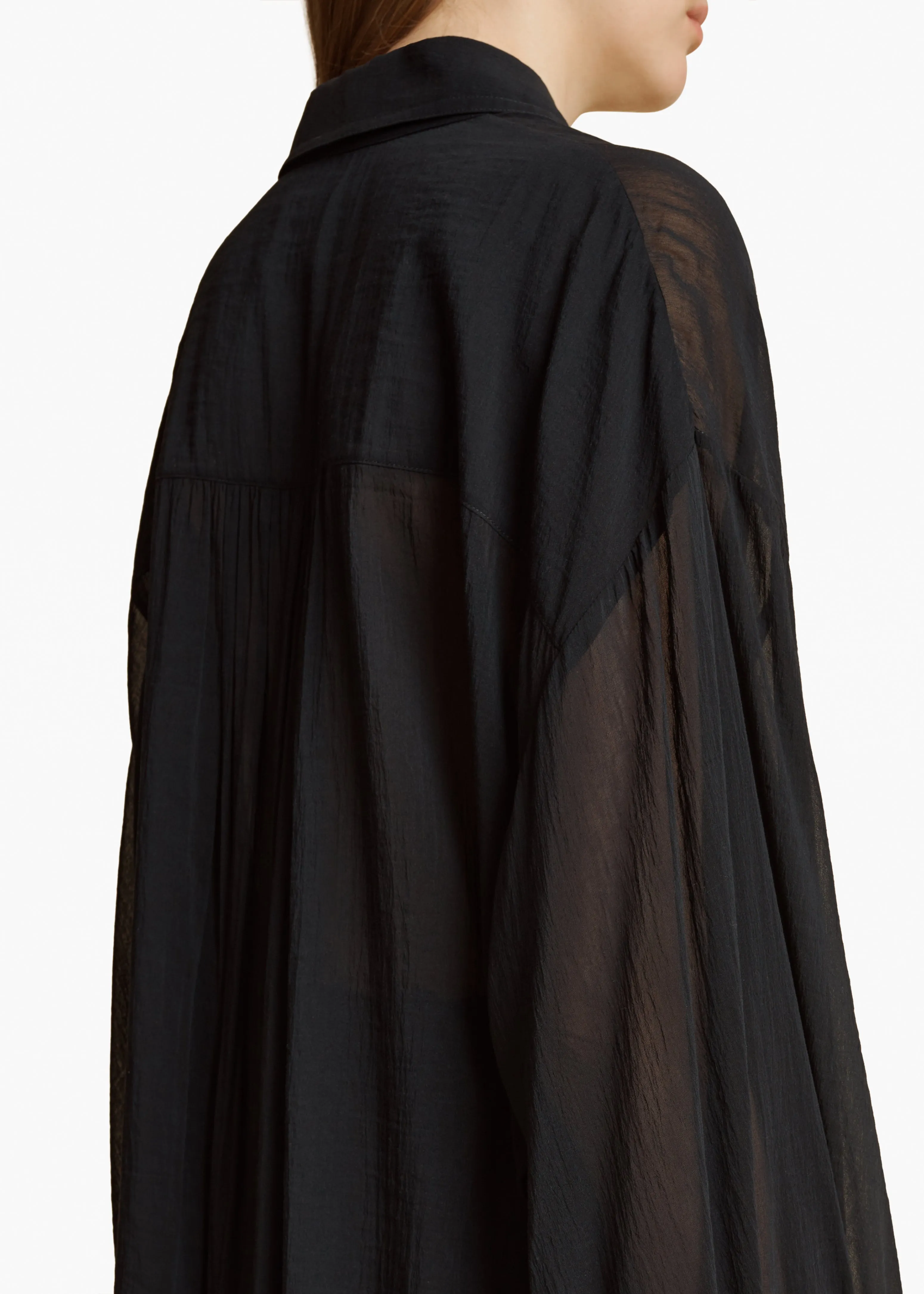 Bam Top in Black Cotton Silk sold by KHAITE product image thumbnail 5